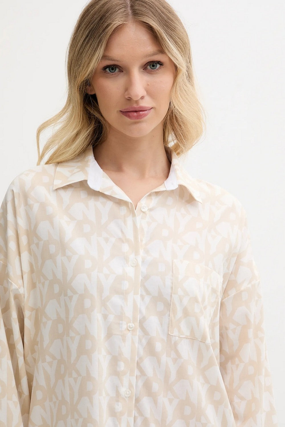 Хлопковая рубашка YI30048 252 oatmeal