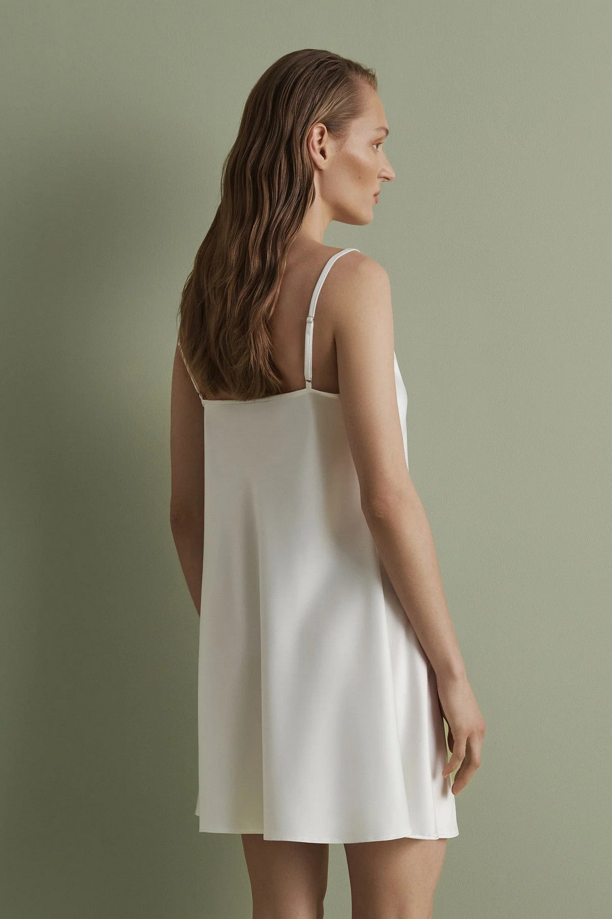 Сорочка з шовксатину S03198 white