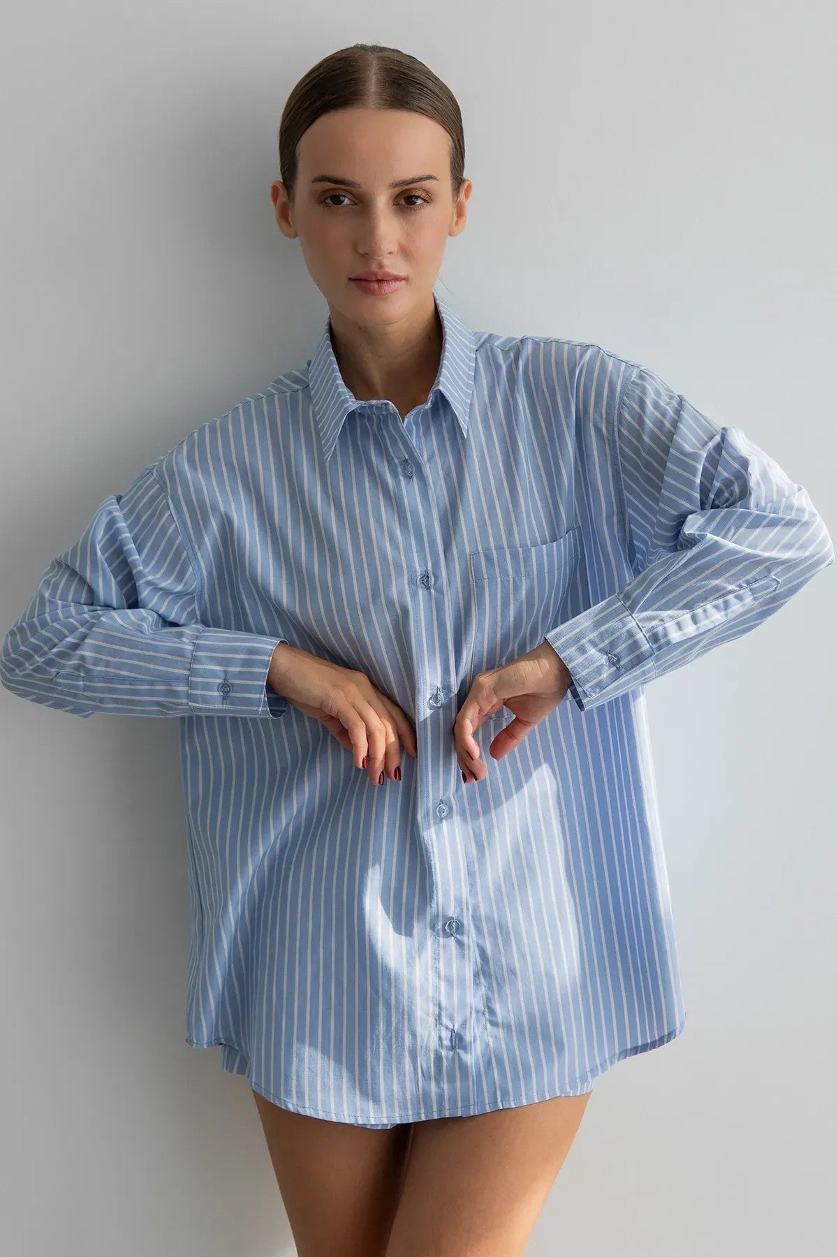 Хлопковая рубашка Blue HL0058-04-60