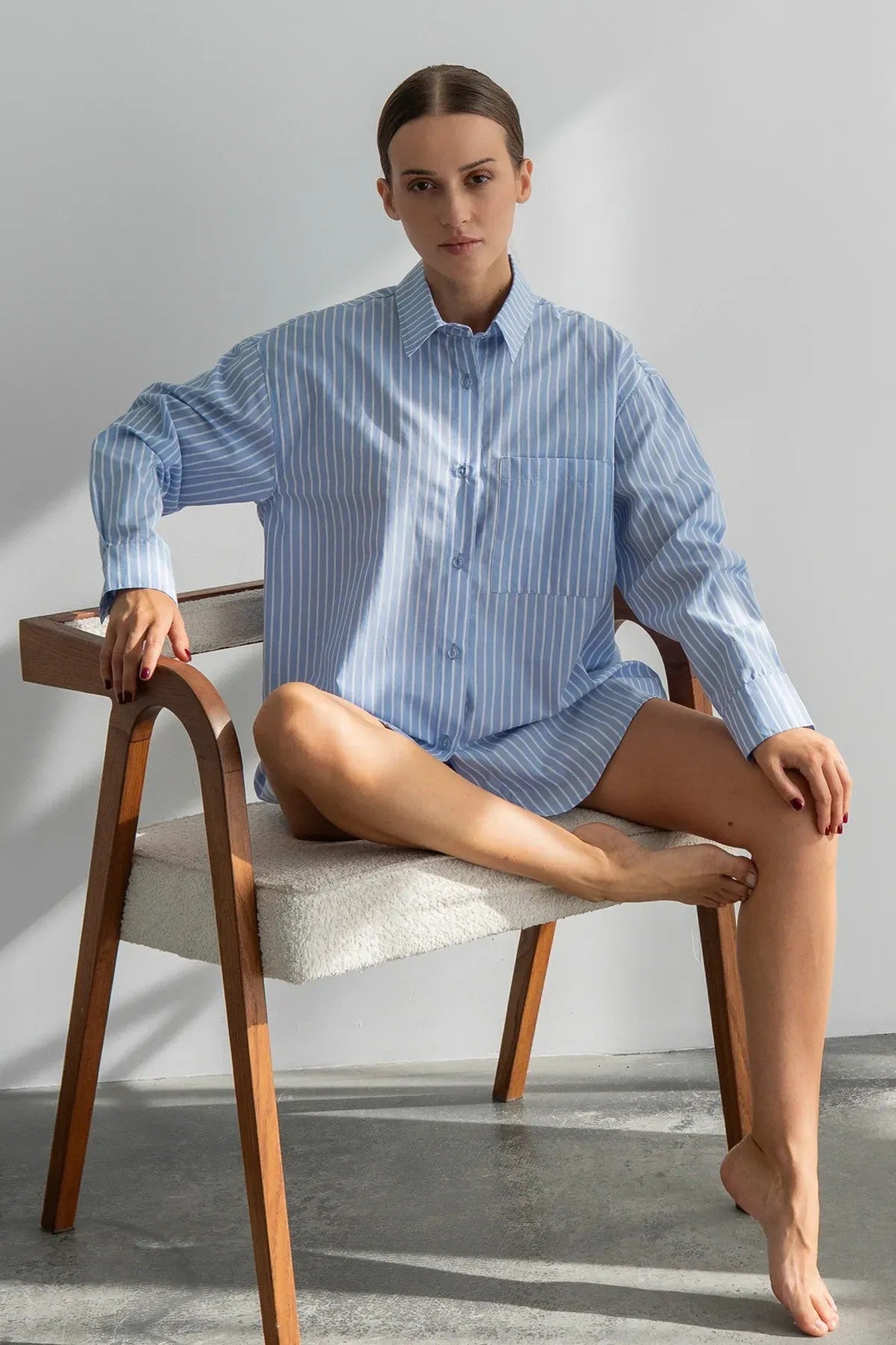 Хлопковая рубашка Blue HL0058-04-60