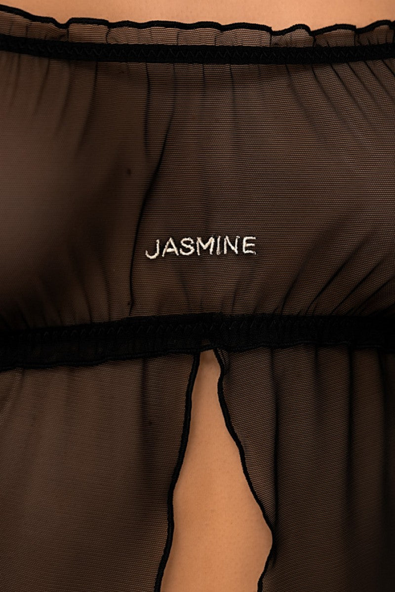 Сорочка из микросетки 8127/1 Livanta black/beige