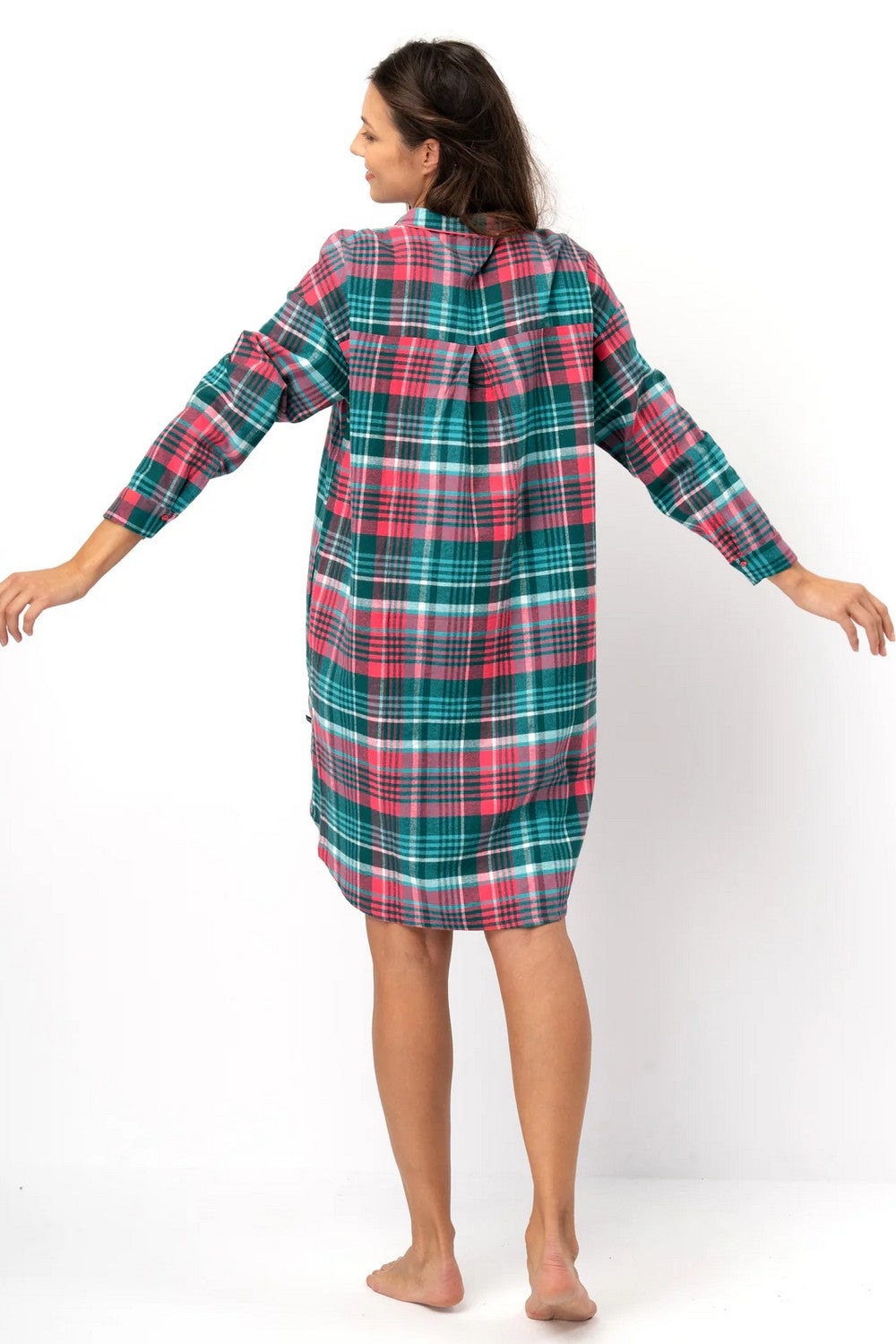 Фланелевое платье-рубашка LND 419 multicolor