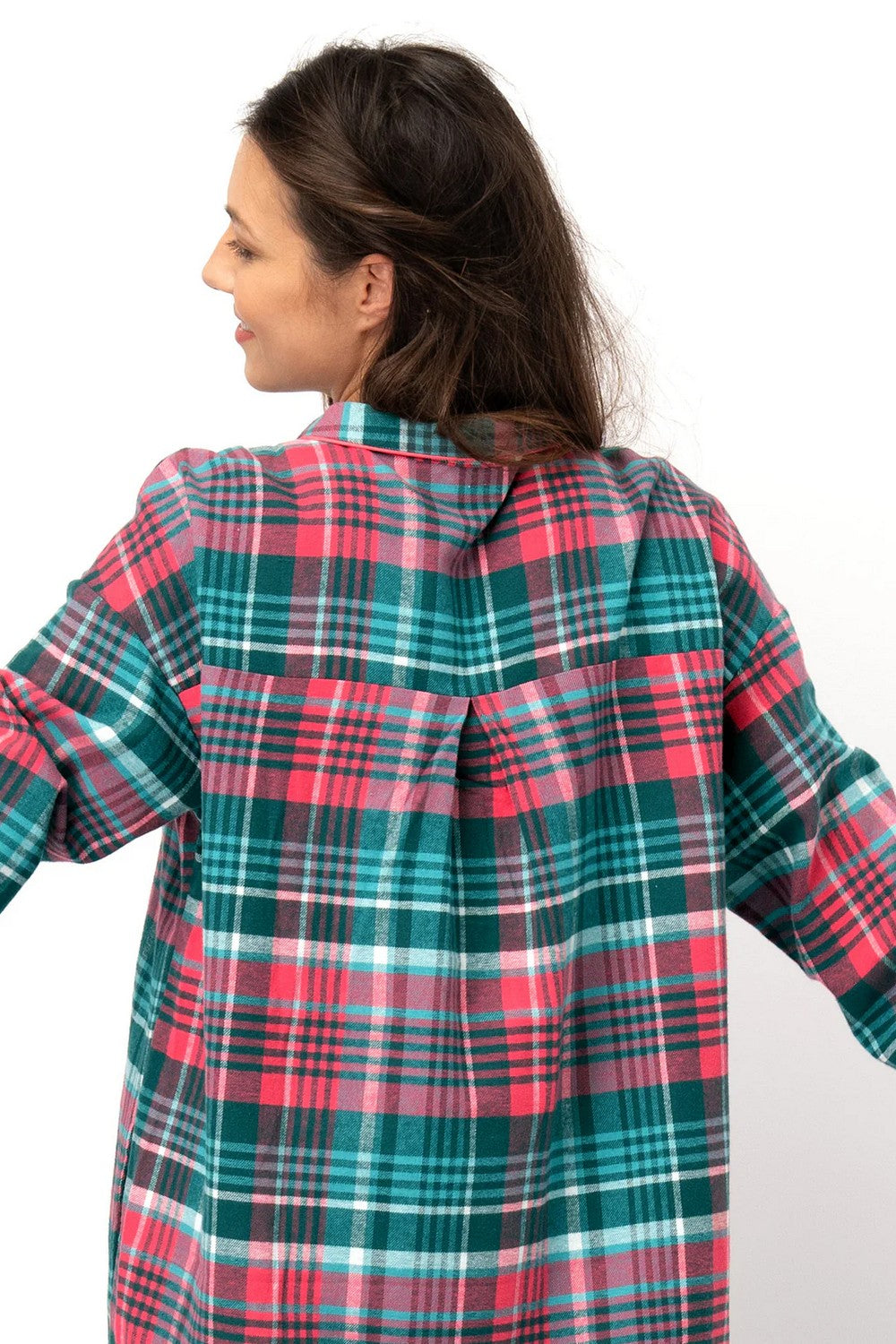 Фланелевое платье-рубашка LND 419 multicolor