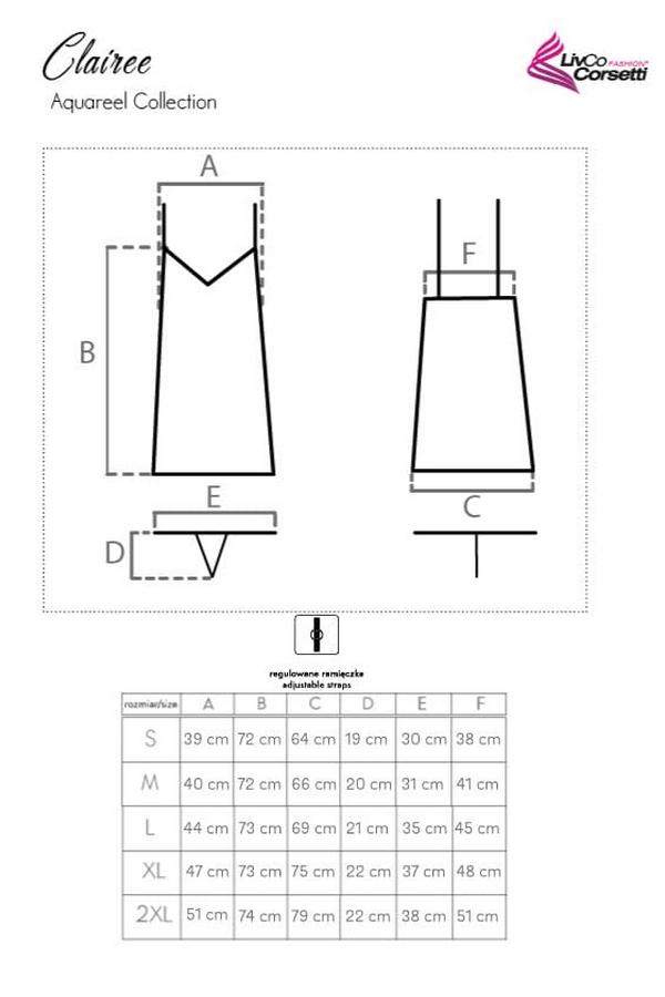 Атласная сорочка + стринги Clairee