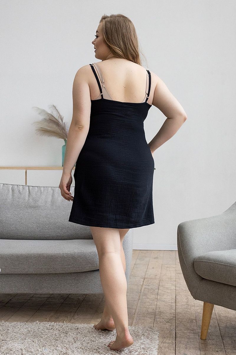Ночная сорочка из муслина Нч1807 black