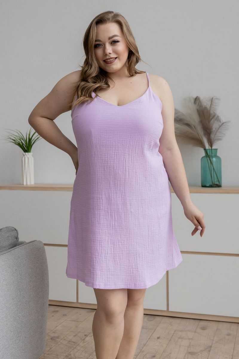 Ночная сорочка из муслина Нл1807 lavender