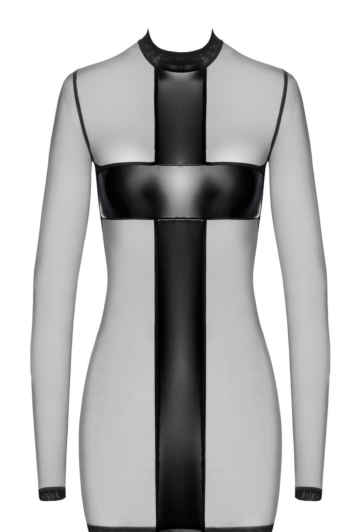 Плаття із мікросітки F369 Crossfire Mesh & Wetlook Noir Handmade