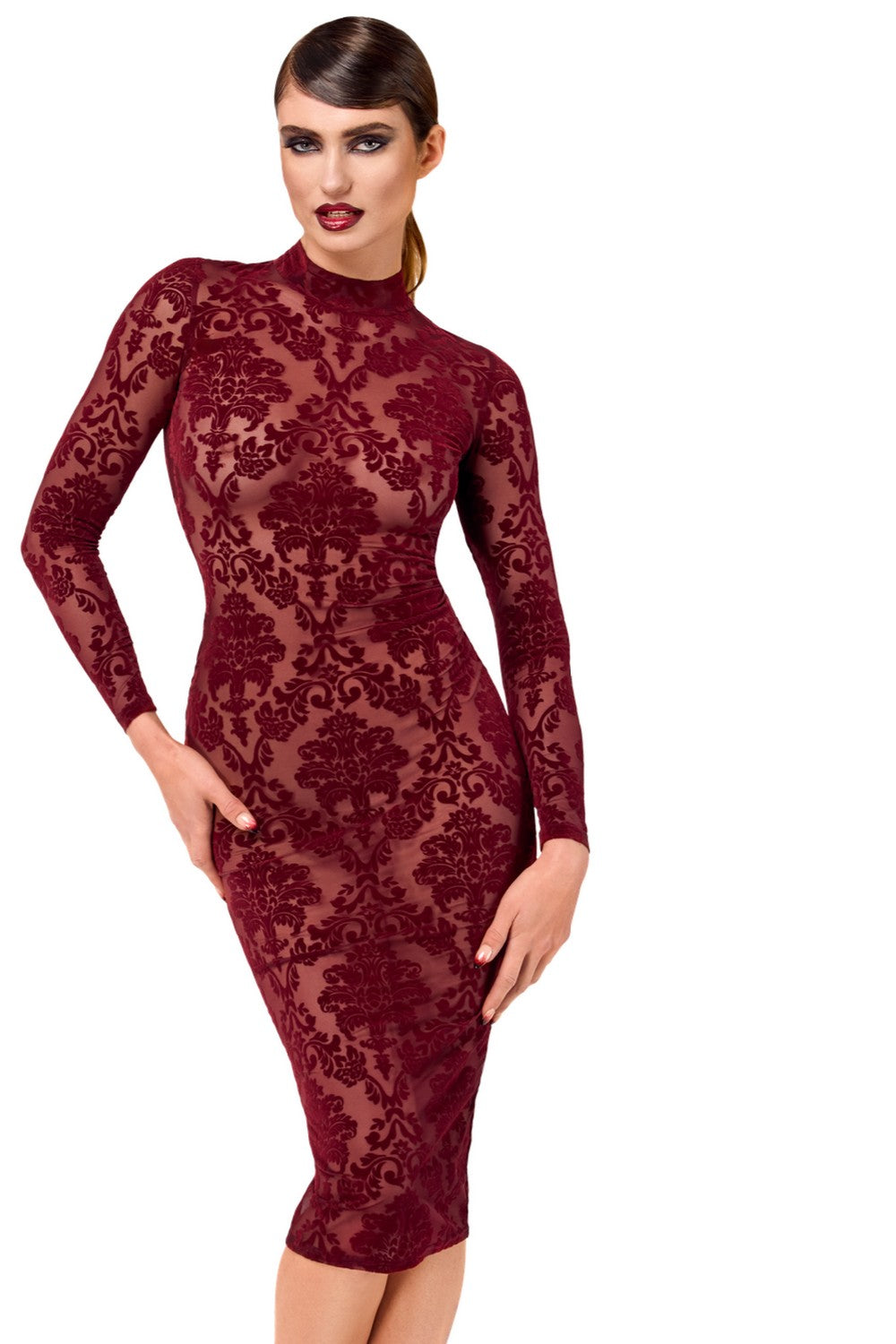 Сукня з оксамитовим флоком F384 Kink Royal Noir Handmade