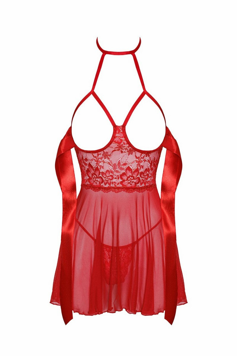 Бебідол із атласною стрічкою Kissable Sexy Kiss red Noir Handmade