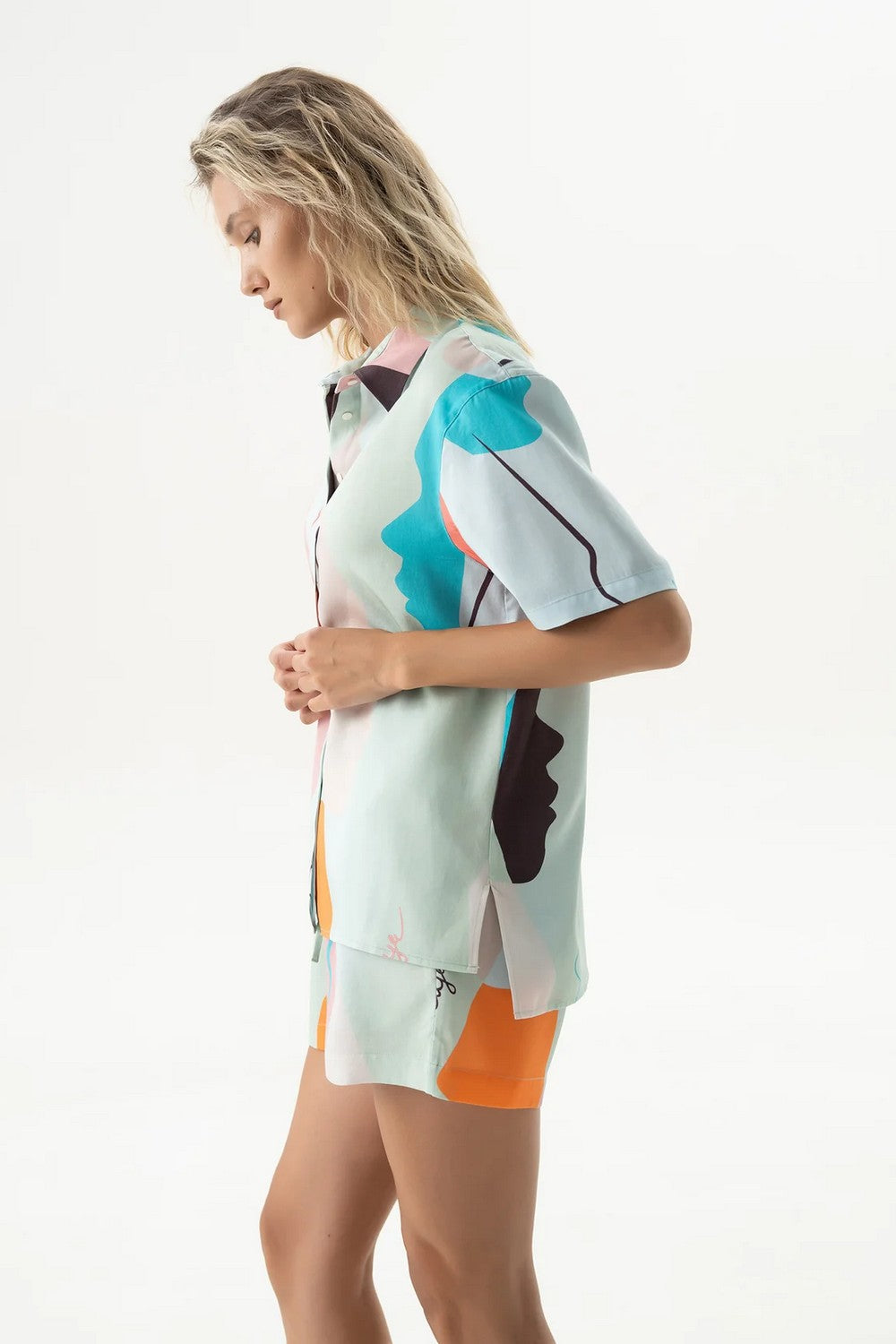 Блуза с принтом 242204-041 Us green