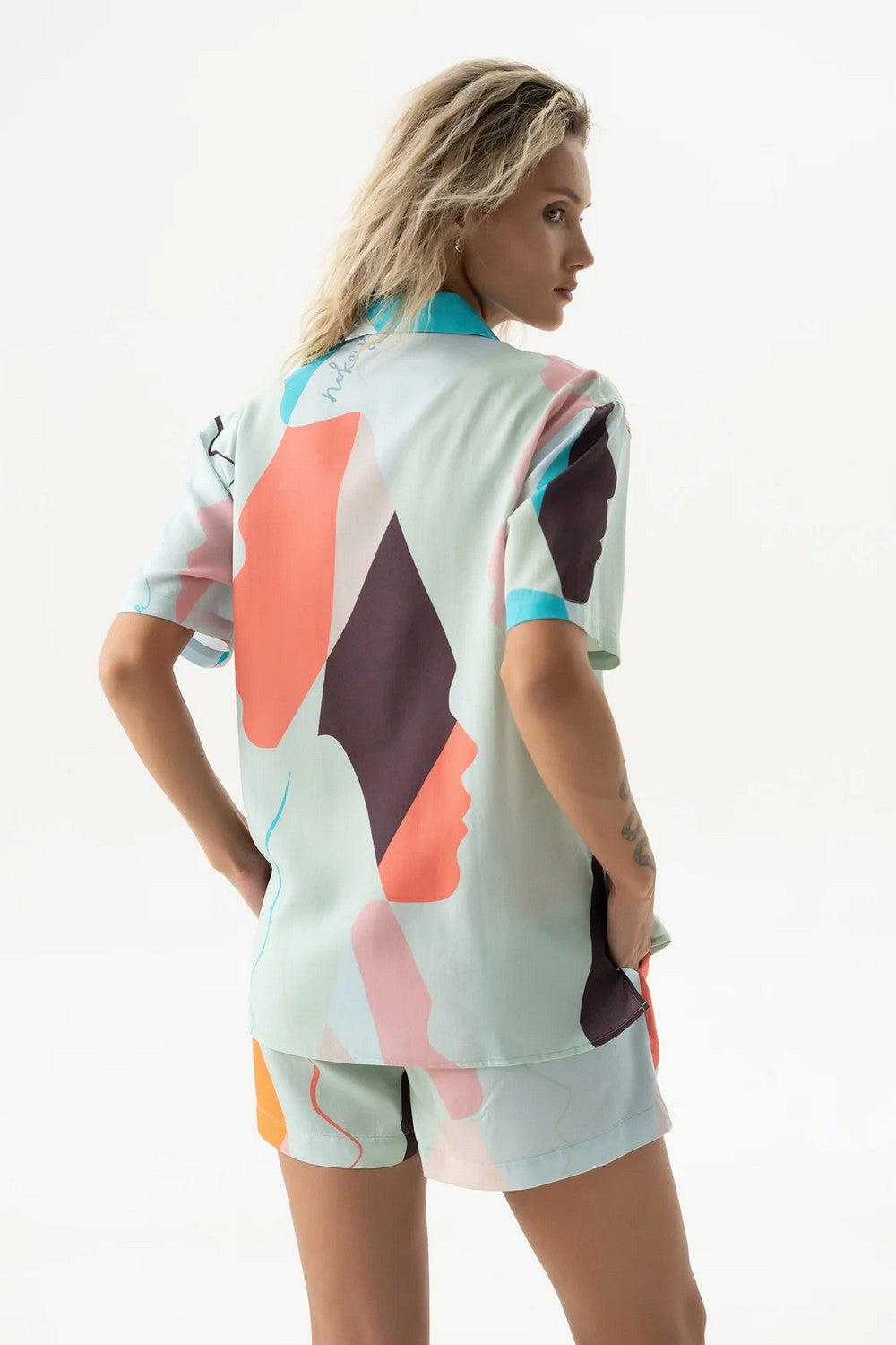 Блуза с принтом 242204-041 Us green