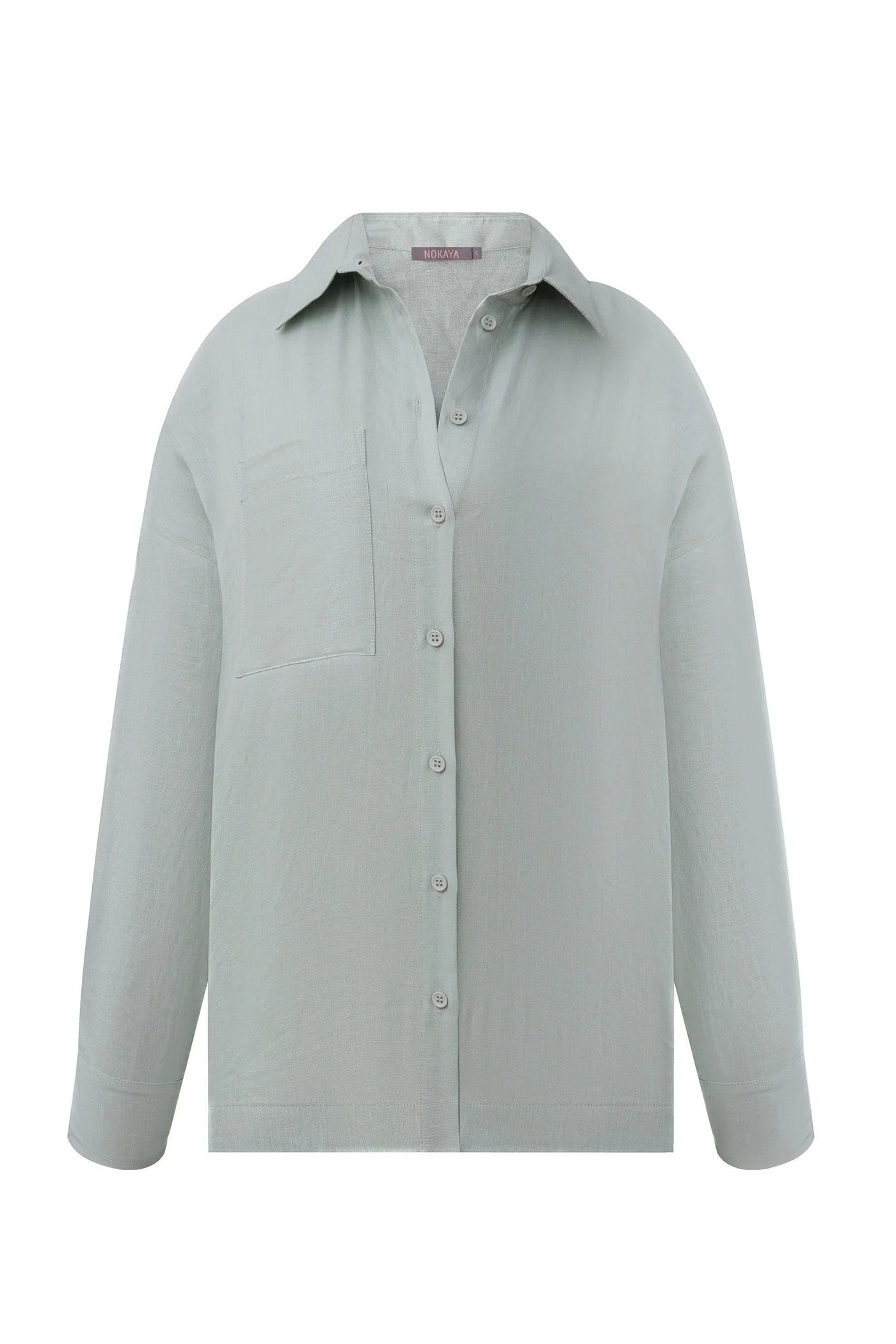 Льняная рубашка 251206-04 Linen Spirit green