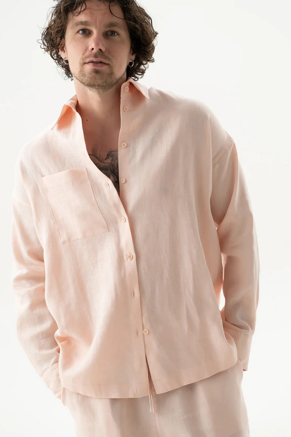 Лляна сорочка 251206-04 Linen Spirit peach powder