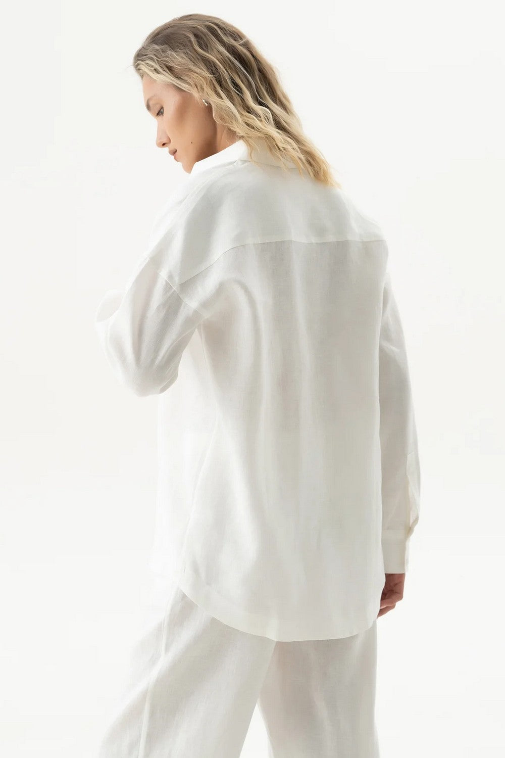 Льняная рубашка 251206-04 Linen Spirit white