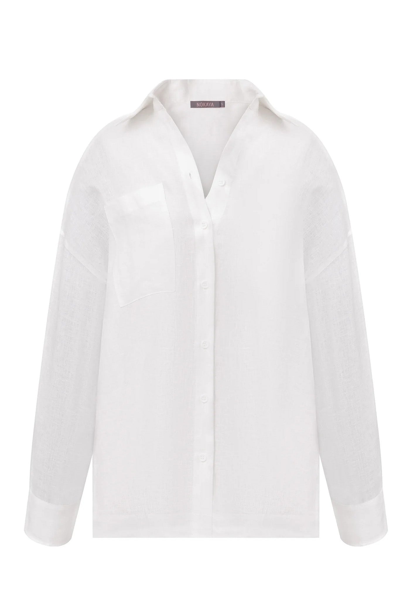 Льняная рубашка 251206-04 Linen Spirit white