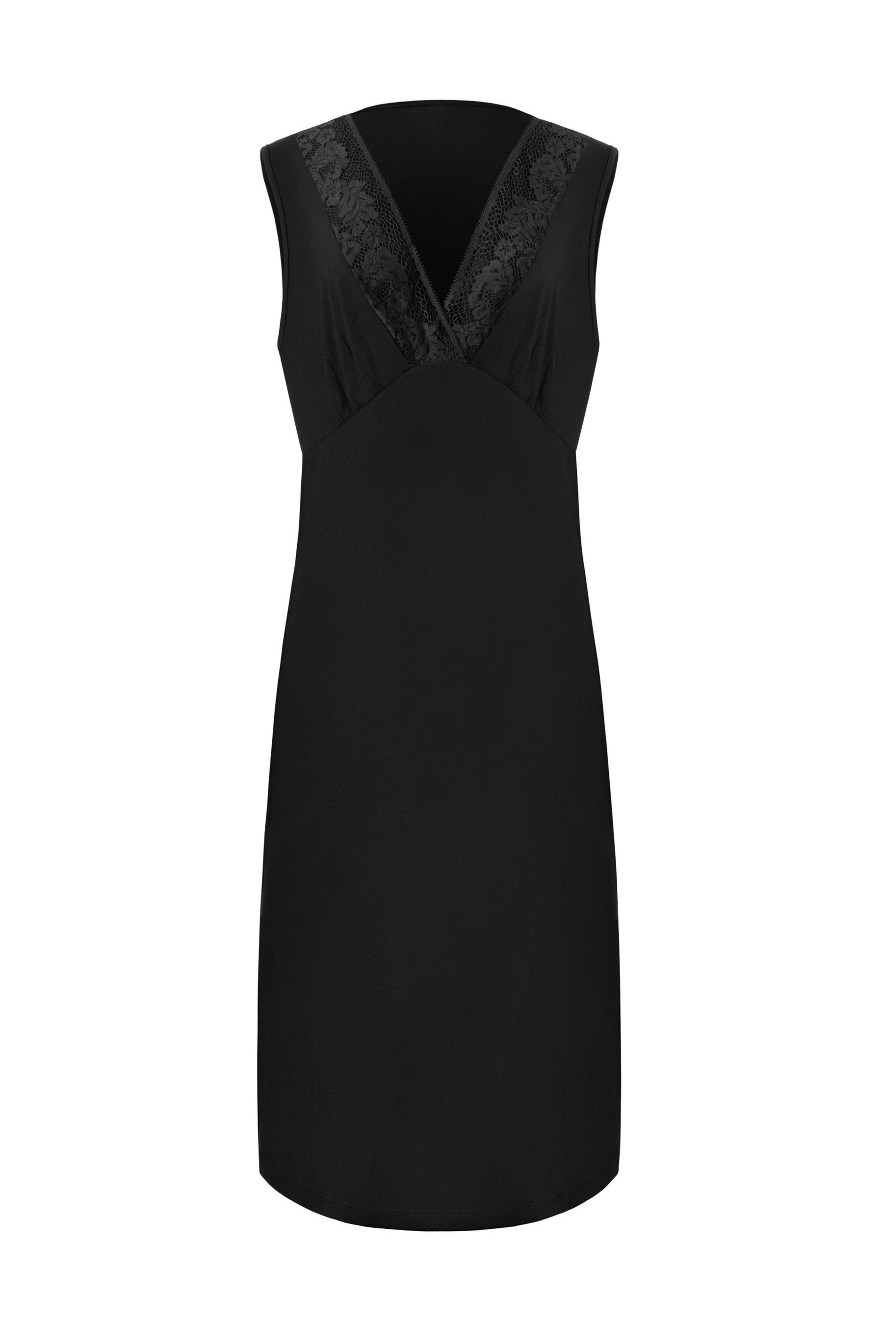 Нічна сорочка з мереживом 808-6009/01 black Obrana