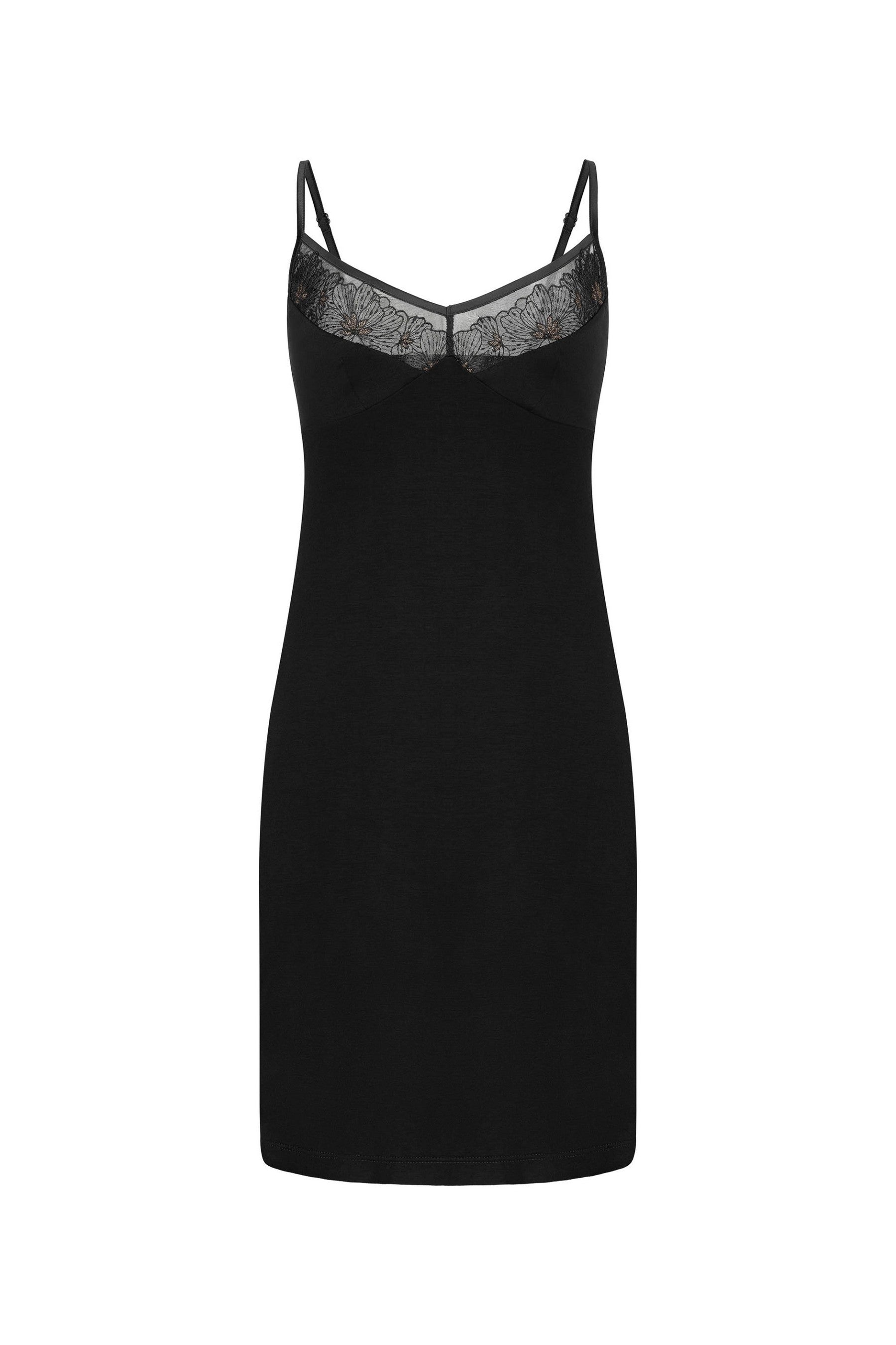 Ночная сорочка с вышивкой 811-6068 black
