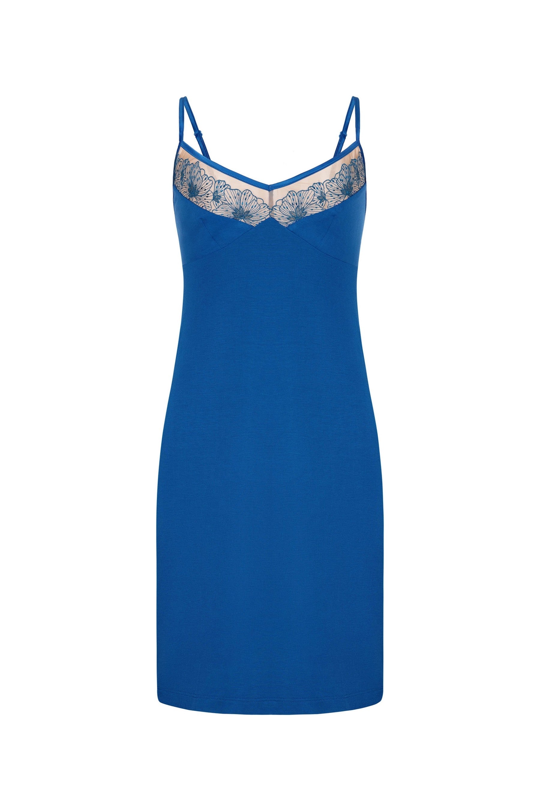 Ночная сорочка с вышивкой 811-6068 blue