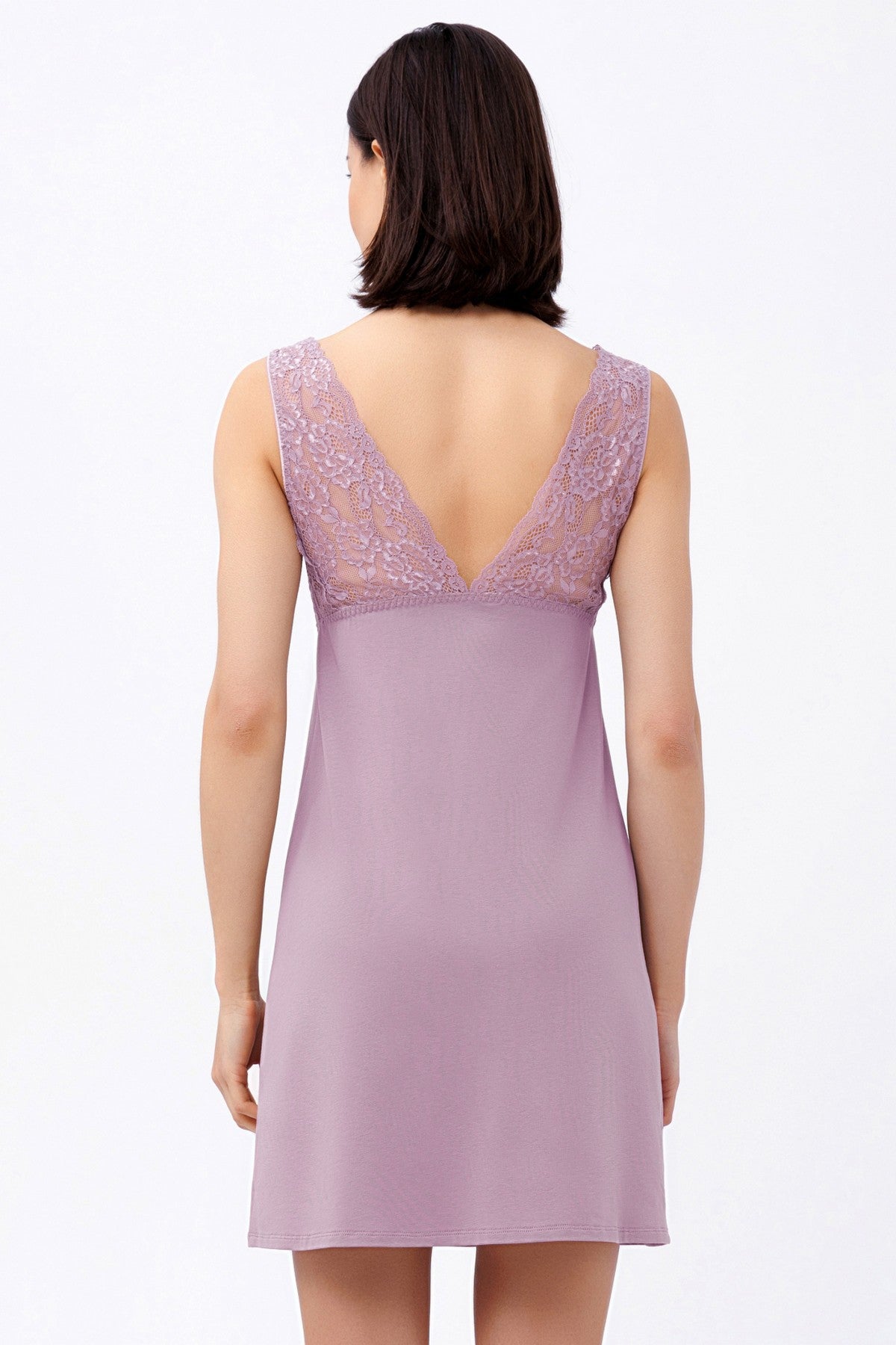 Хлопковая сорочка с кружевным лифом 1726/16177