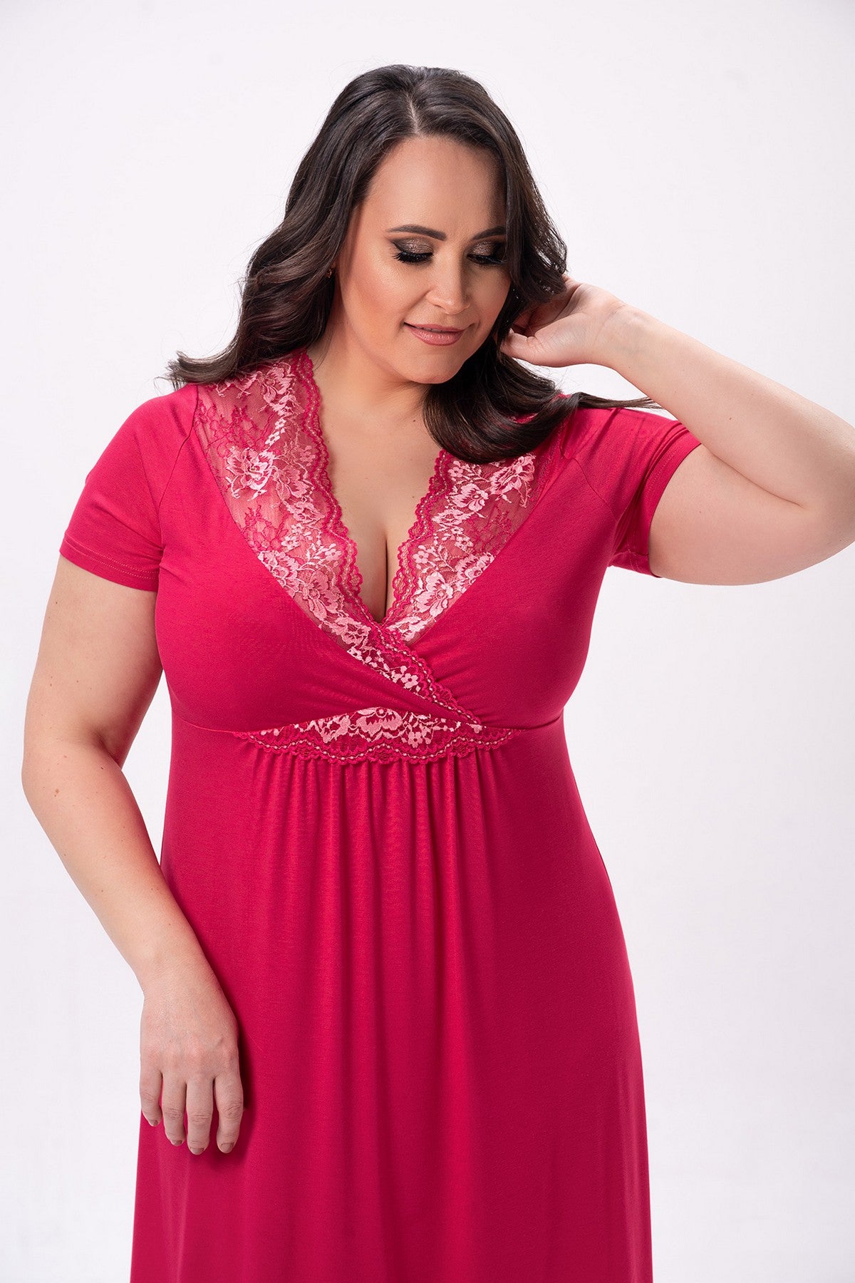 Сорочка из вискозы 2625 raspberry