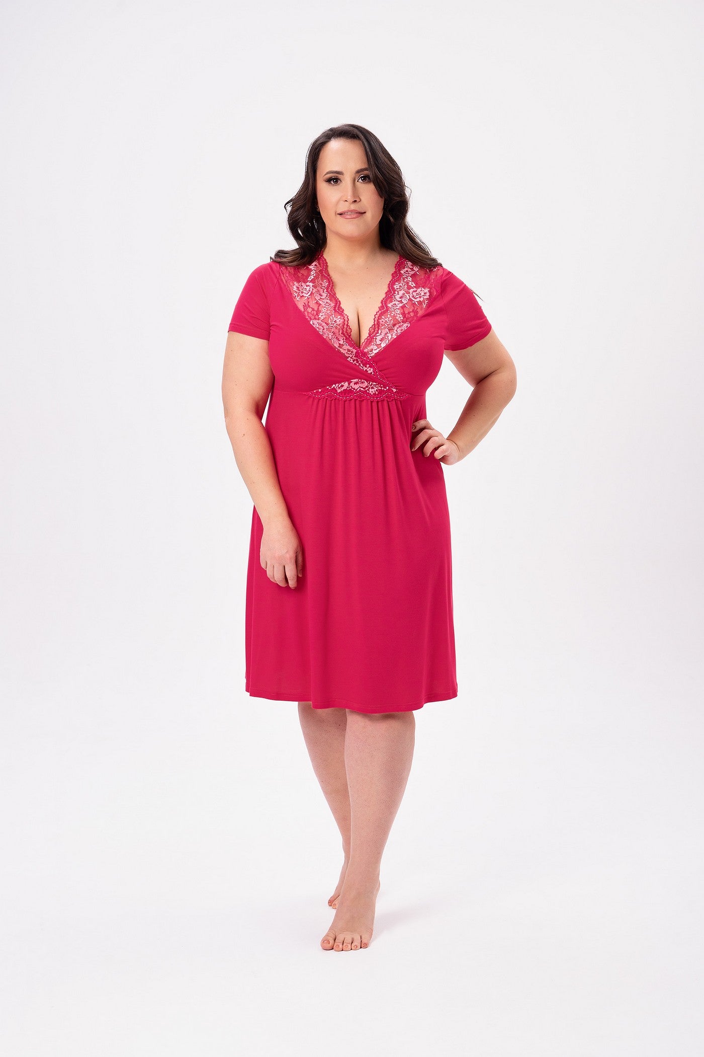 Сорочка з віскози 2625 raspberry