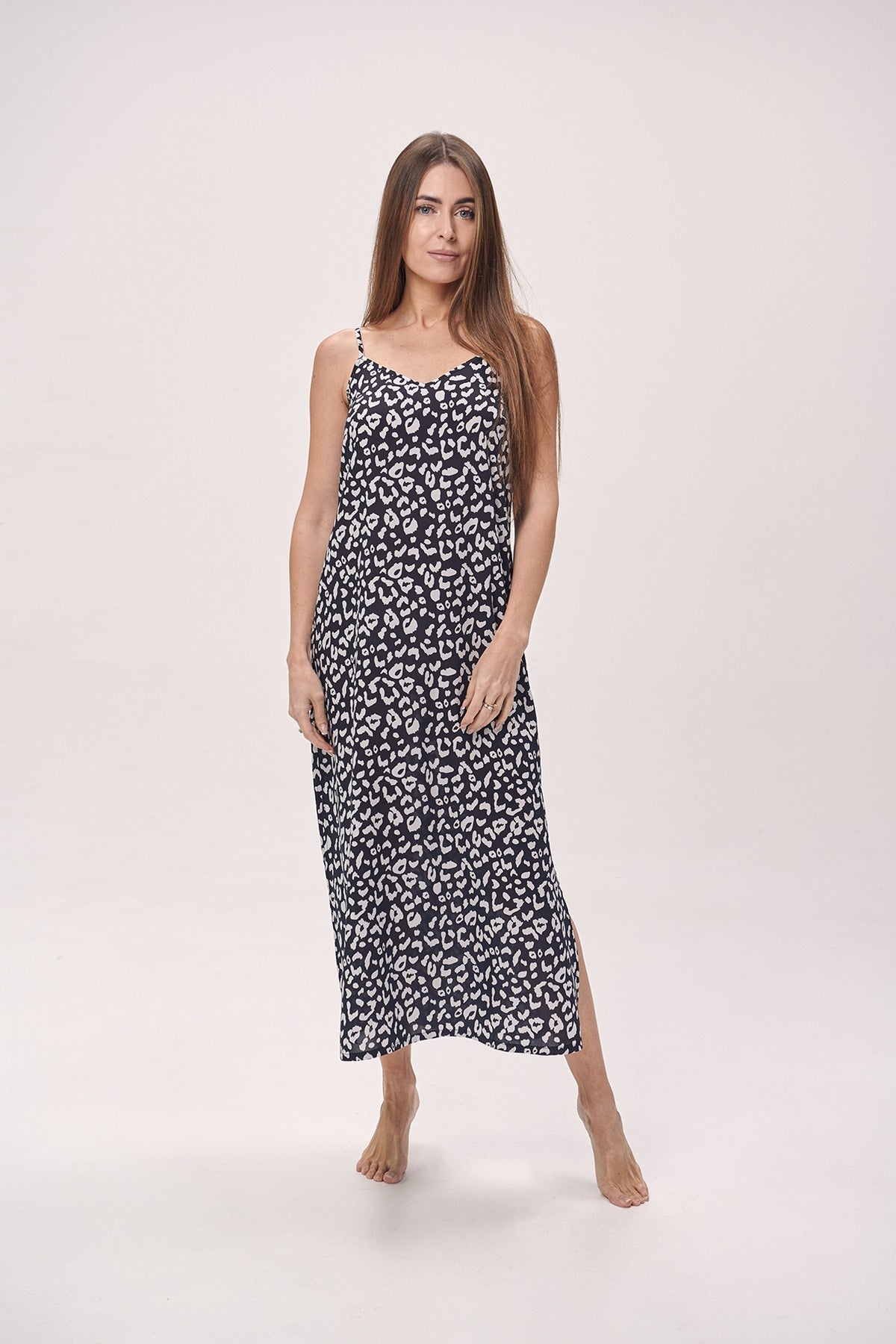 Хлопковая сорочка 2634 black/white