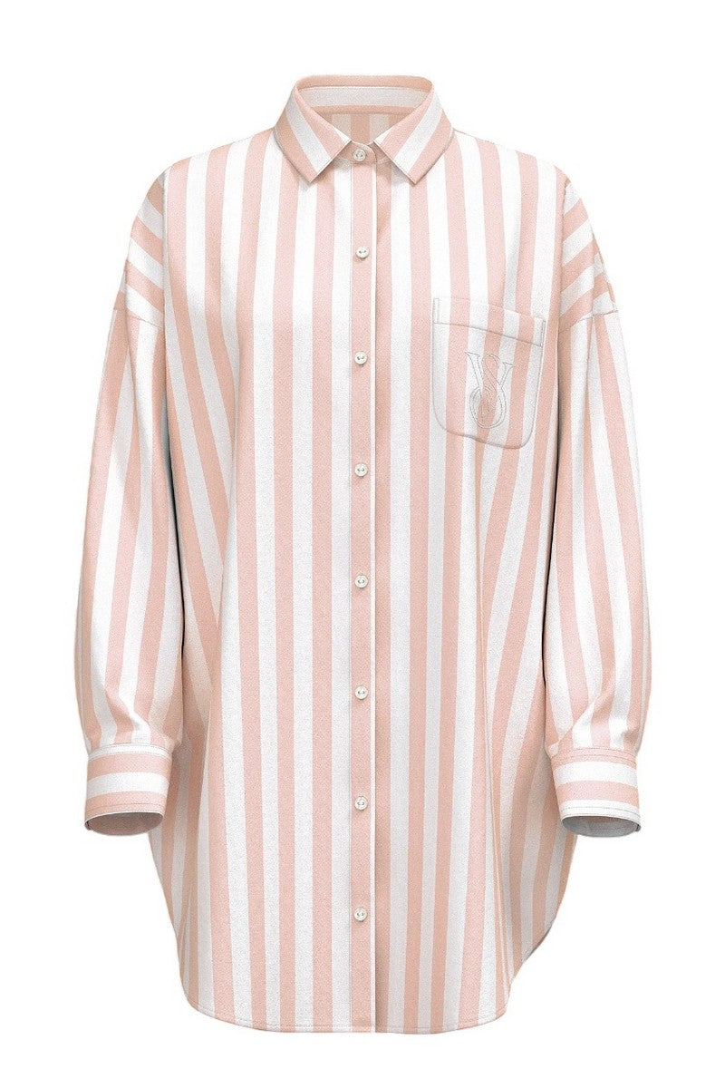 Домашняя рубашка 214887024 white/beige