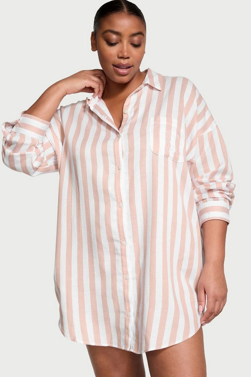 Домашняя рубашка 214887024 white/beige