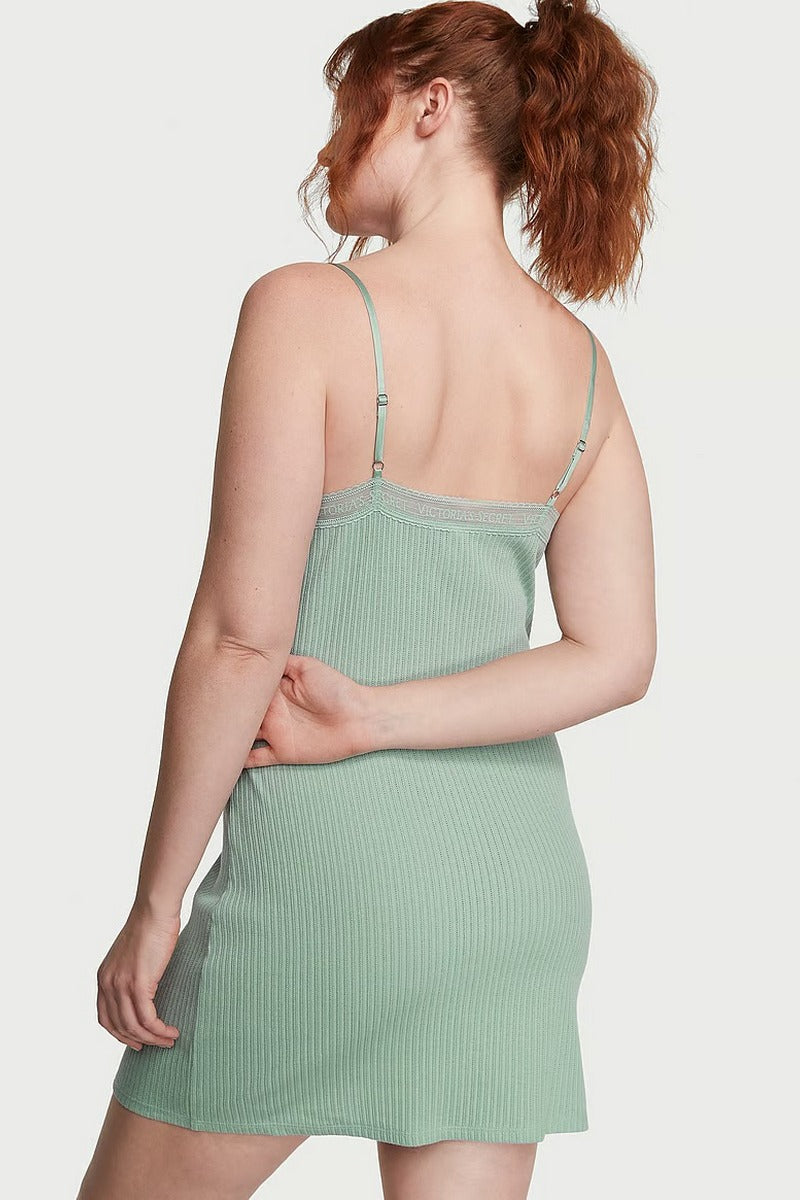 Ночная сорочка в рубчик 592308028 green