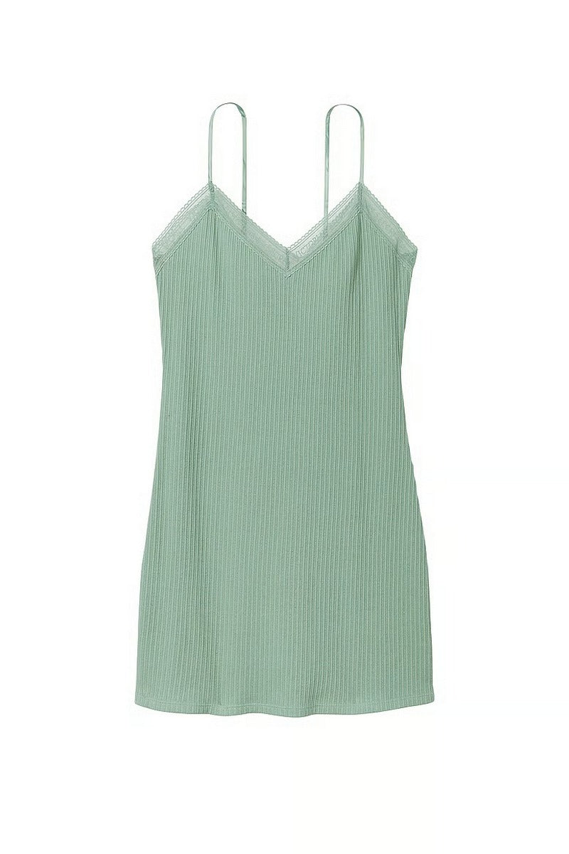 Ночная сорочка в рубчик 592308028 green