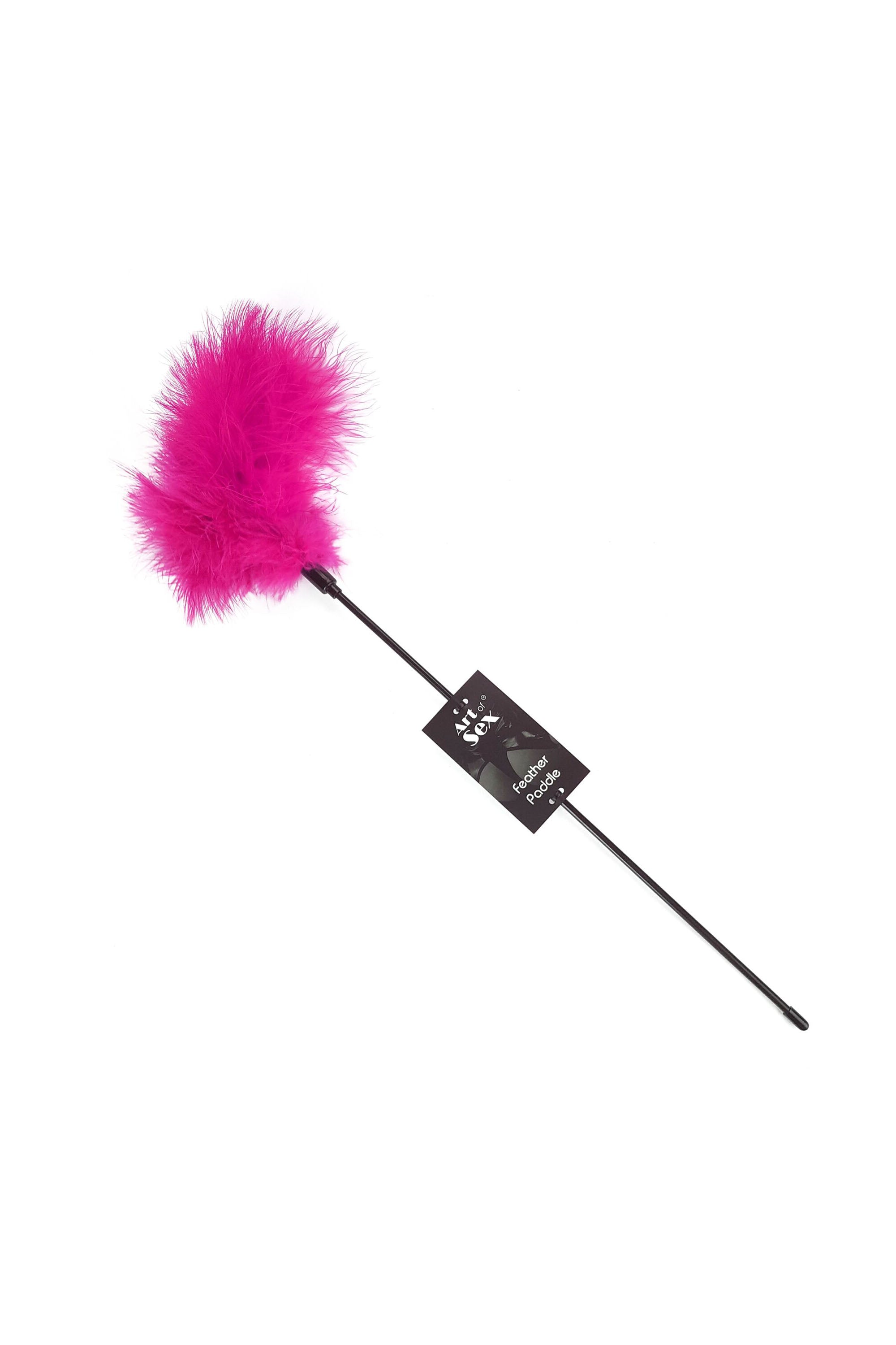 Стек с пером индюка Feather Paddle pink