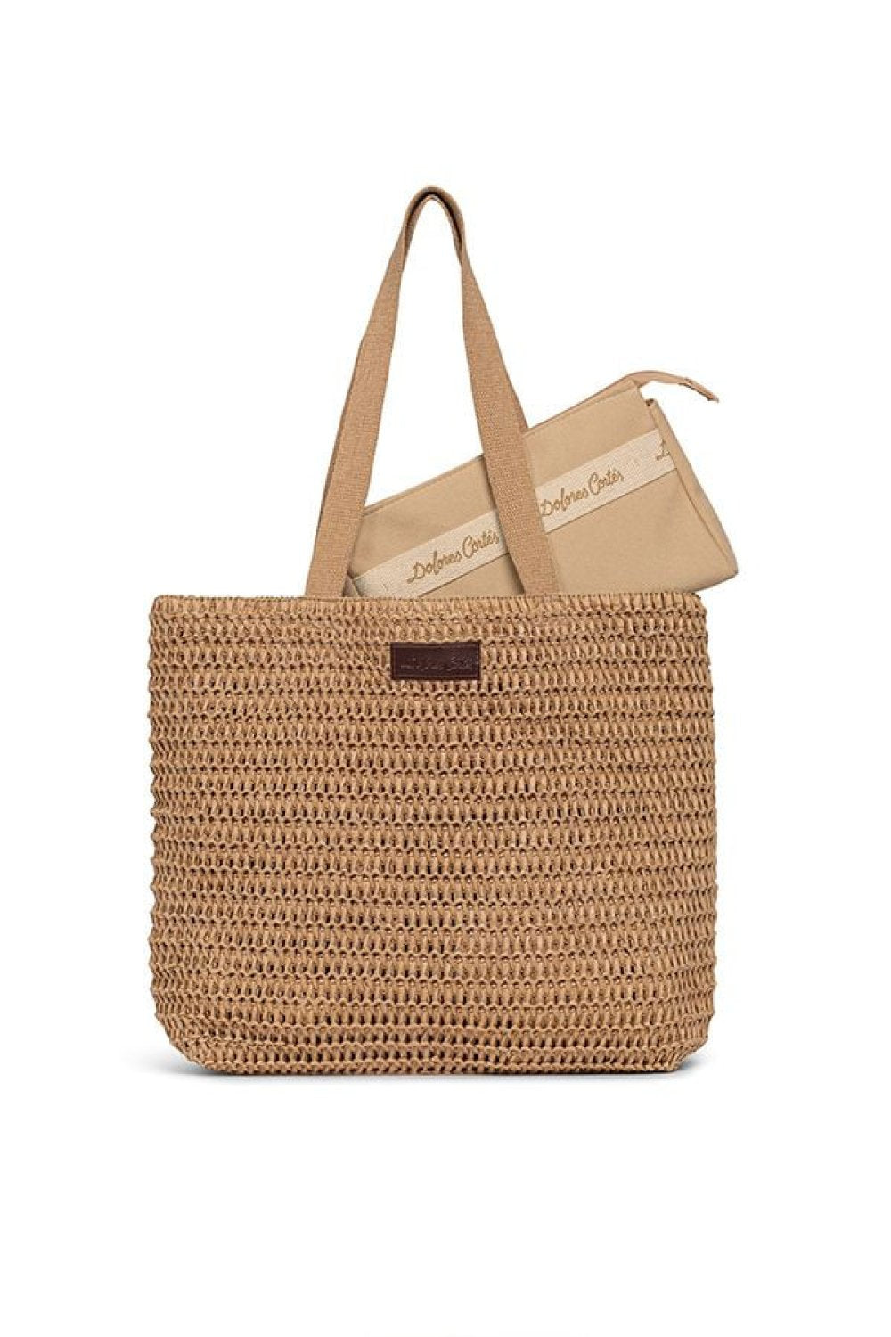 Пляжна сумка з косметичкою 6905-CM brown Dolores Cortes