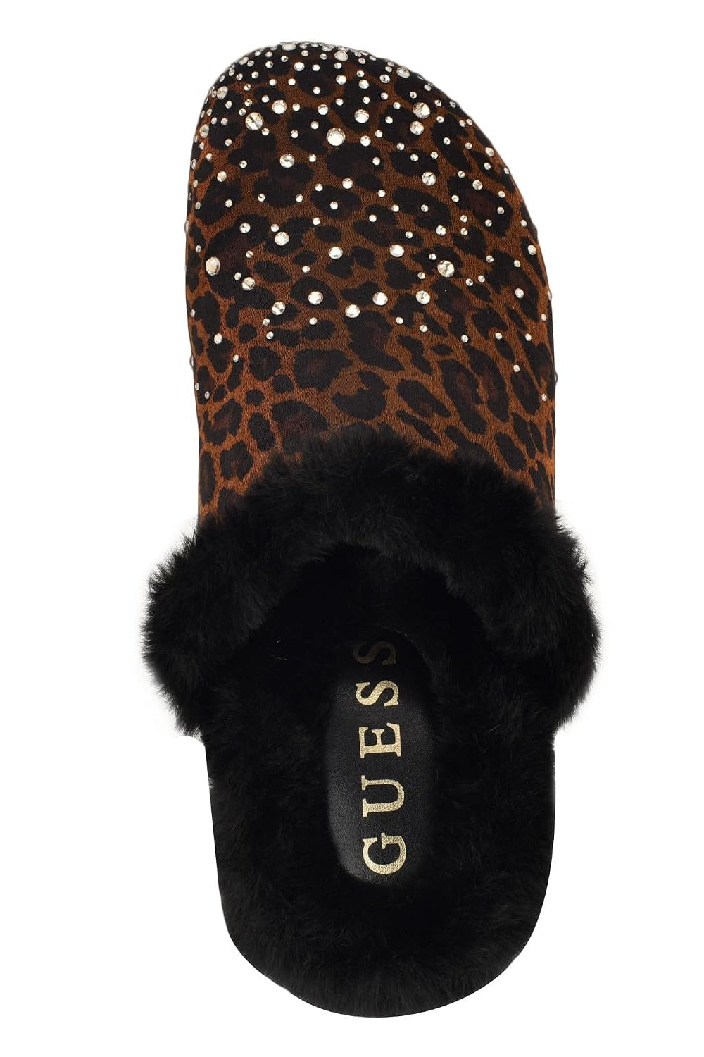 Домашні капці зі стразами 146535208 leopard Guess принт