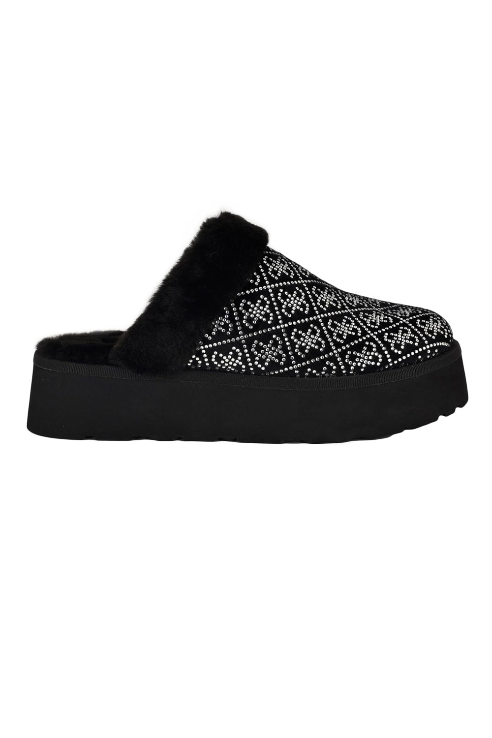 Тапочки со стразами 554988437 black