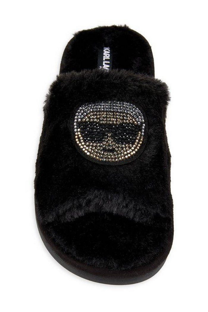 Тапочки со стразами 945513083 black