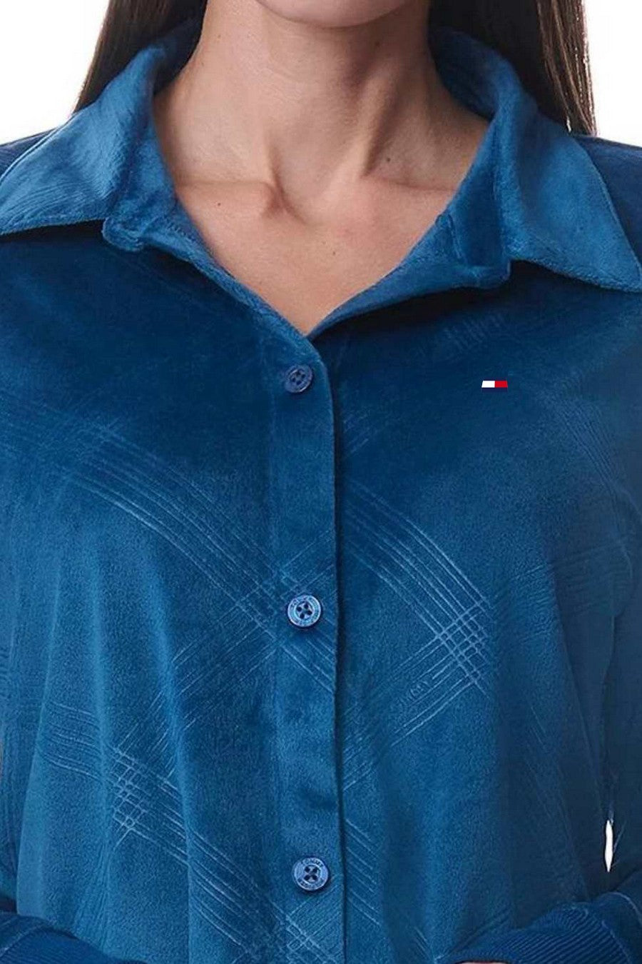 Велюровая пижама с брюками 309505794 blue