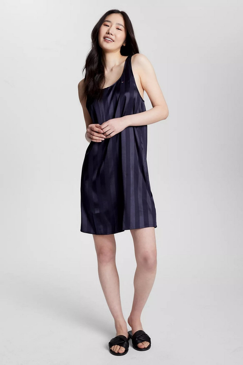 Ночняа сорочка в полоску 319151937 blue