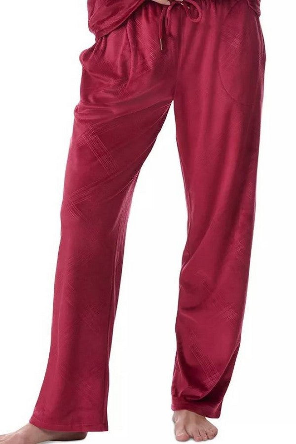 Велюровая пижама с брюками 772066815 burgundy