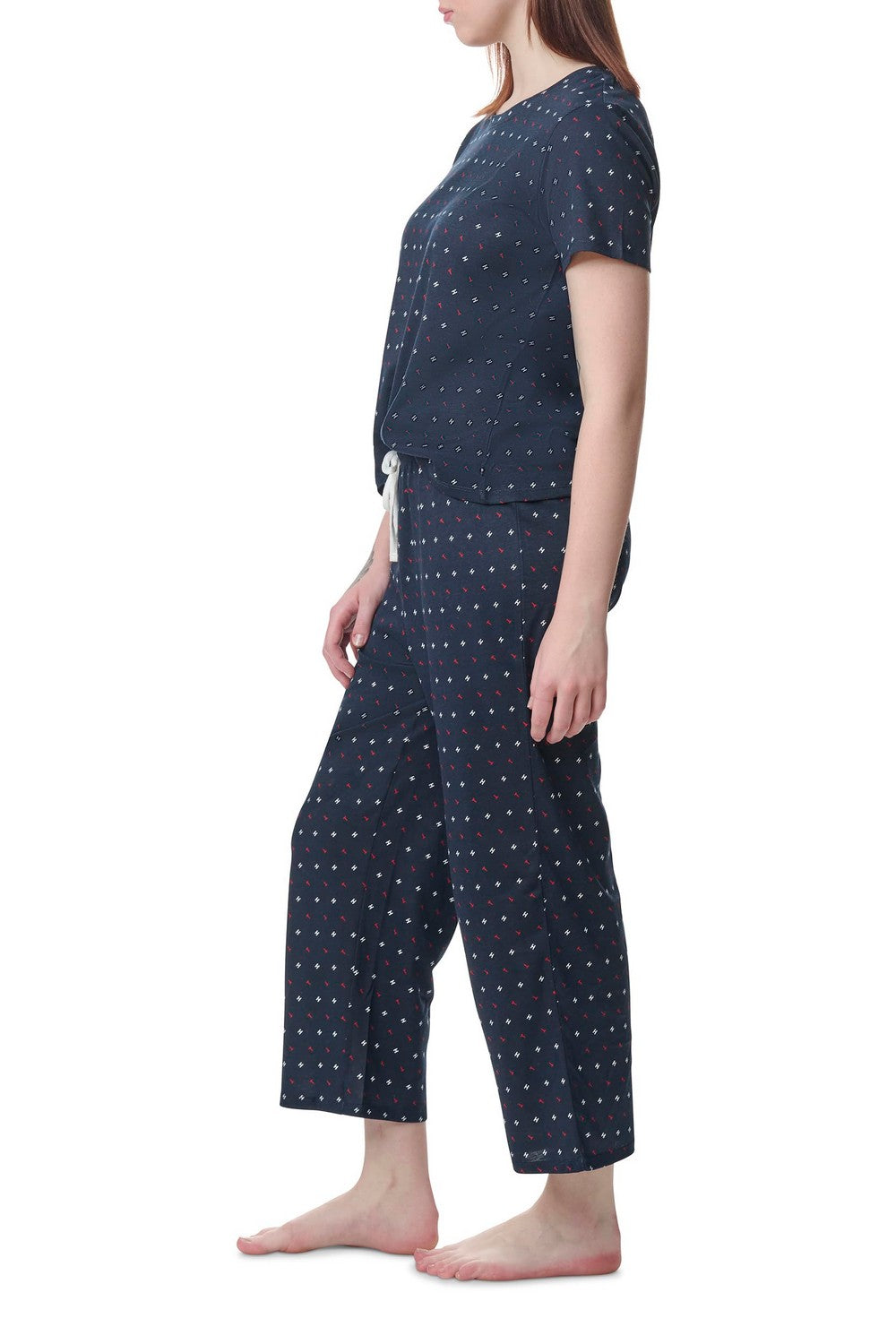 Хлопковая пижама с принтом 888184249 blue