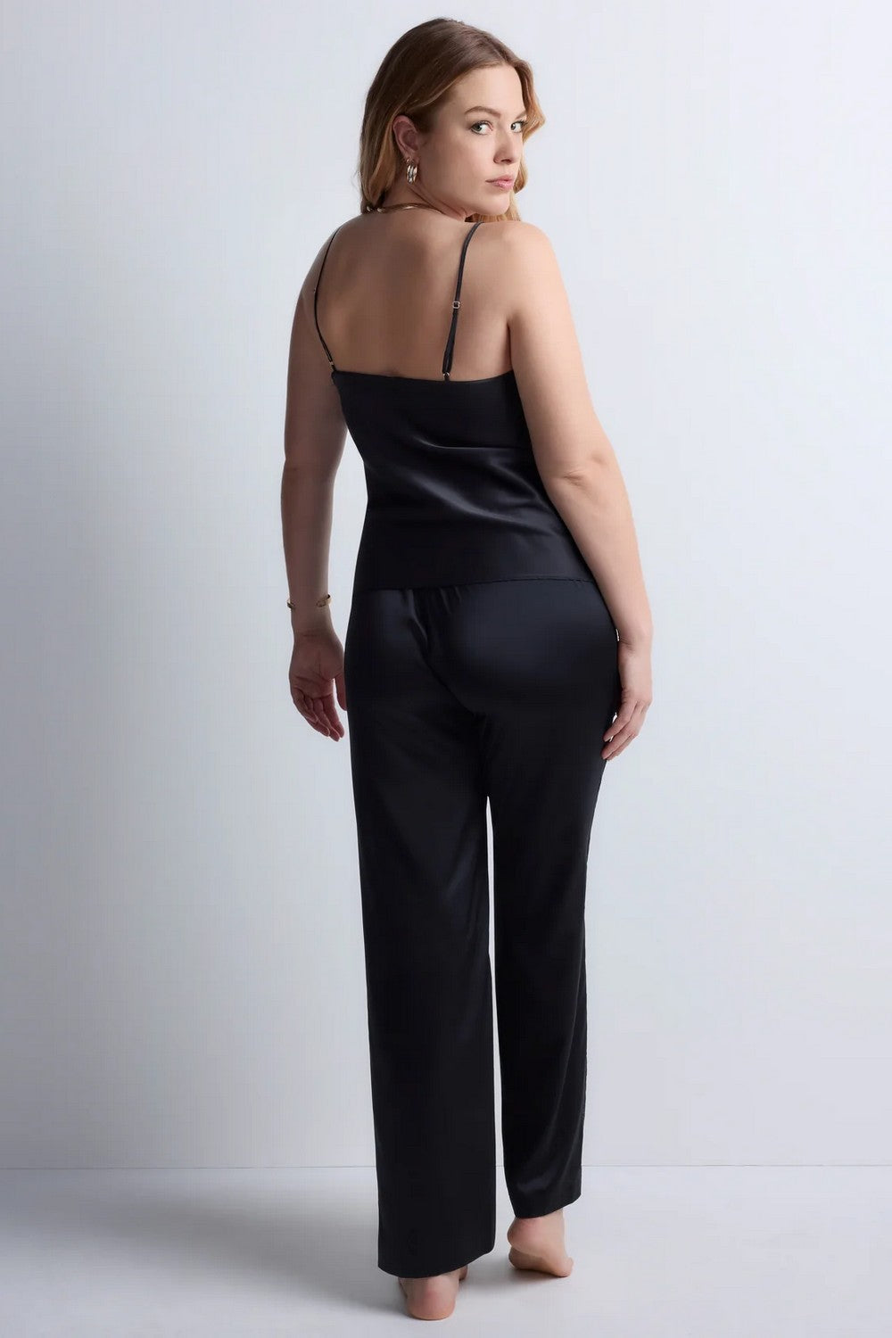 Шовковий піжамний топ 2S38-2 Midnight Whisper noir