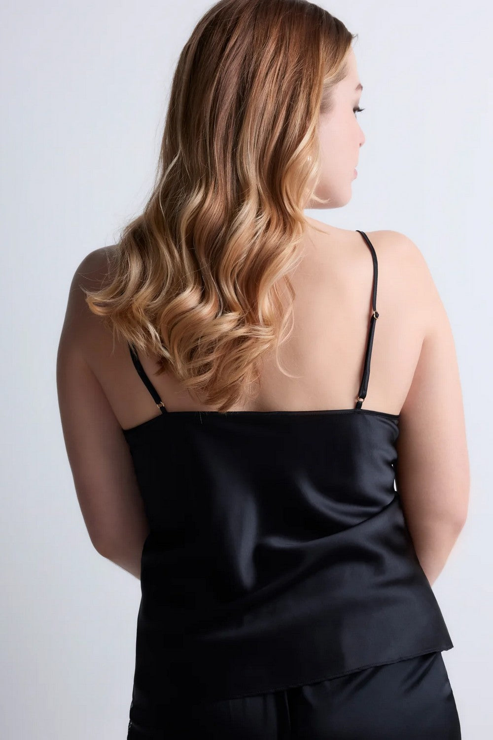 Шовковий піжамний топ 2S38-2 Midnight Whisper noir