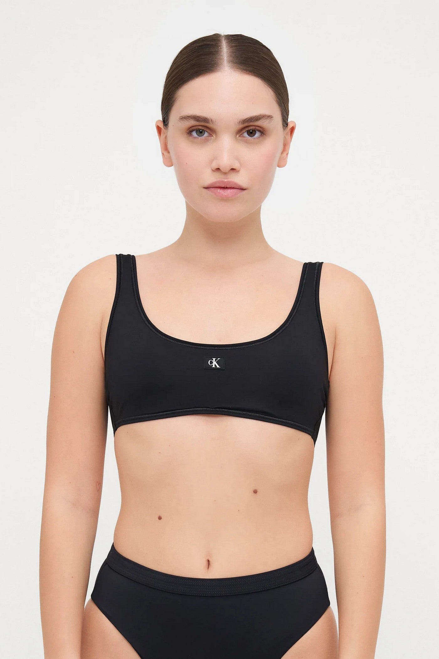 Купальний топ з логотипом 271523783 black Calvin Klein