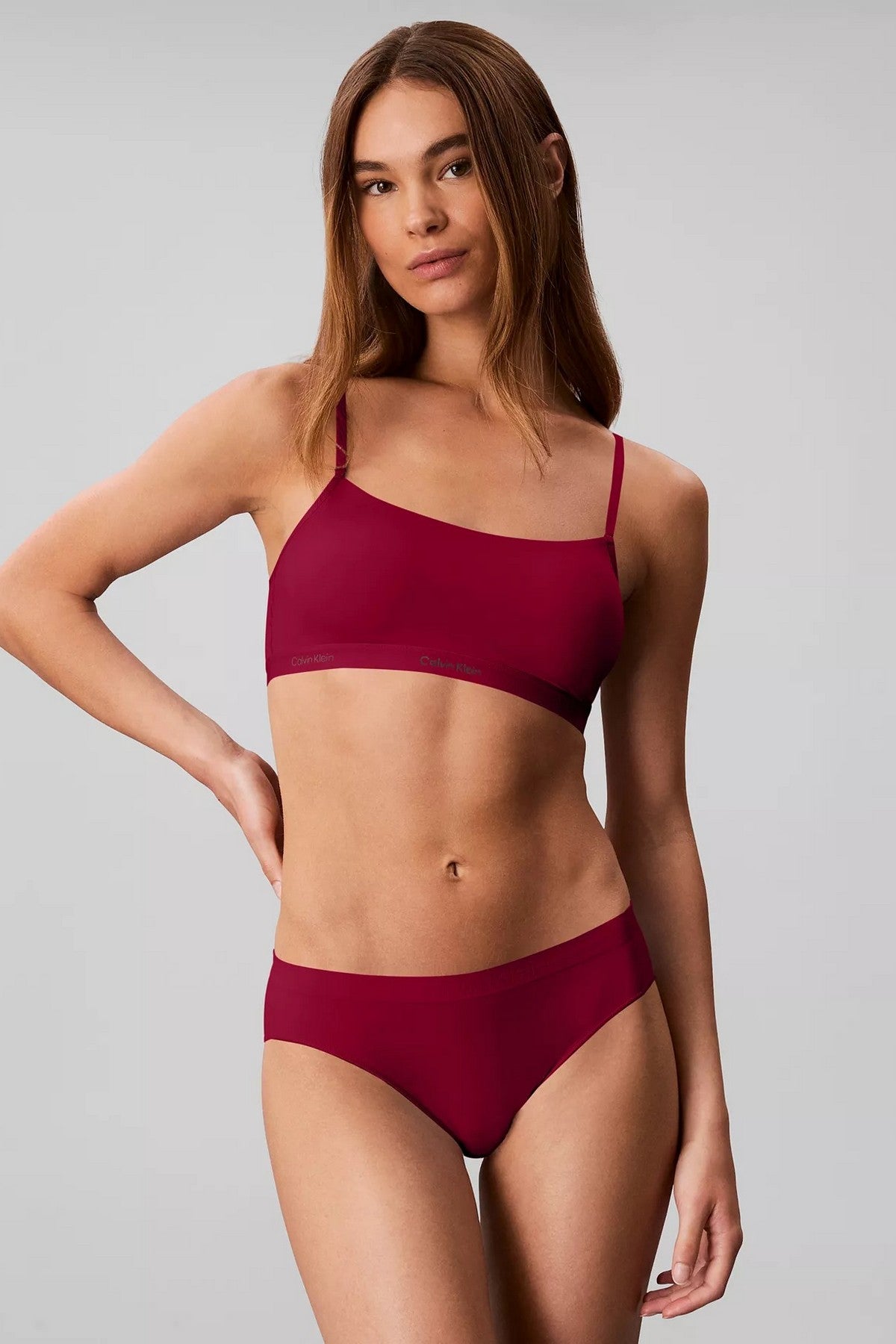 Бра-топ без кісточок 805269200 bordo Calvin Klein