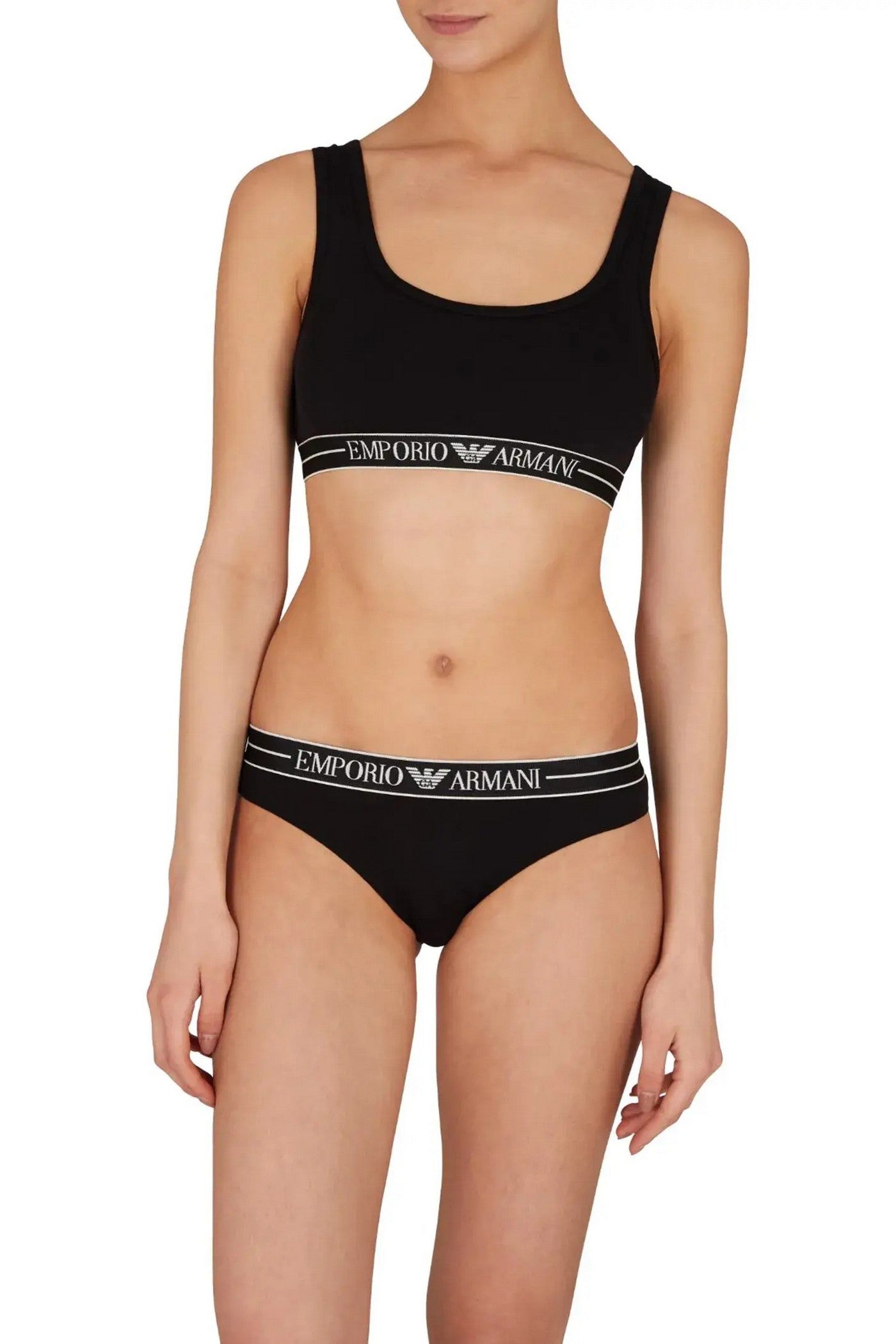 Бавовняний топ 265684336 black Emporio Armani