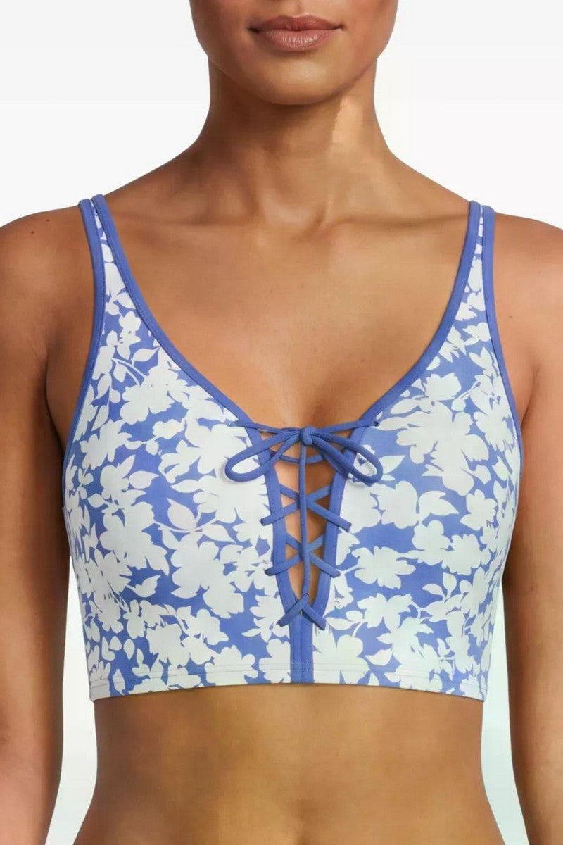 Купальний топ зі шнурівкою 562472414 blue Michael Kors
