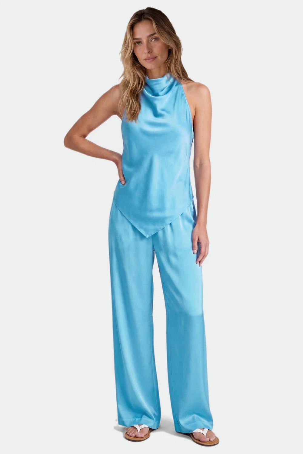 Шовковий топ 252207-21 The Lady blue gleam Nokaya костюм