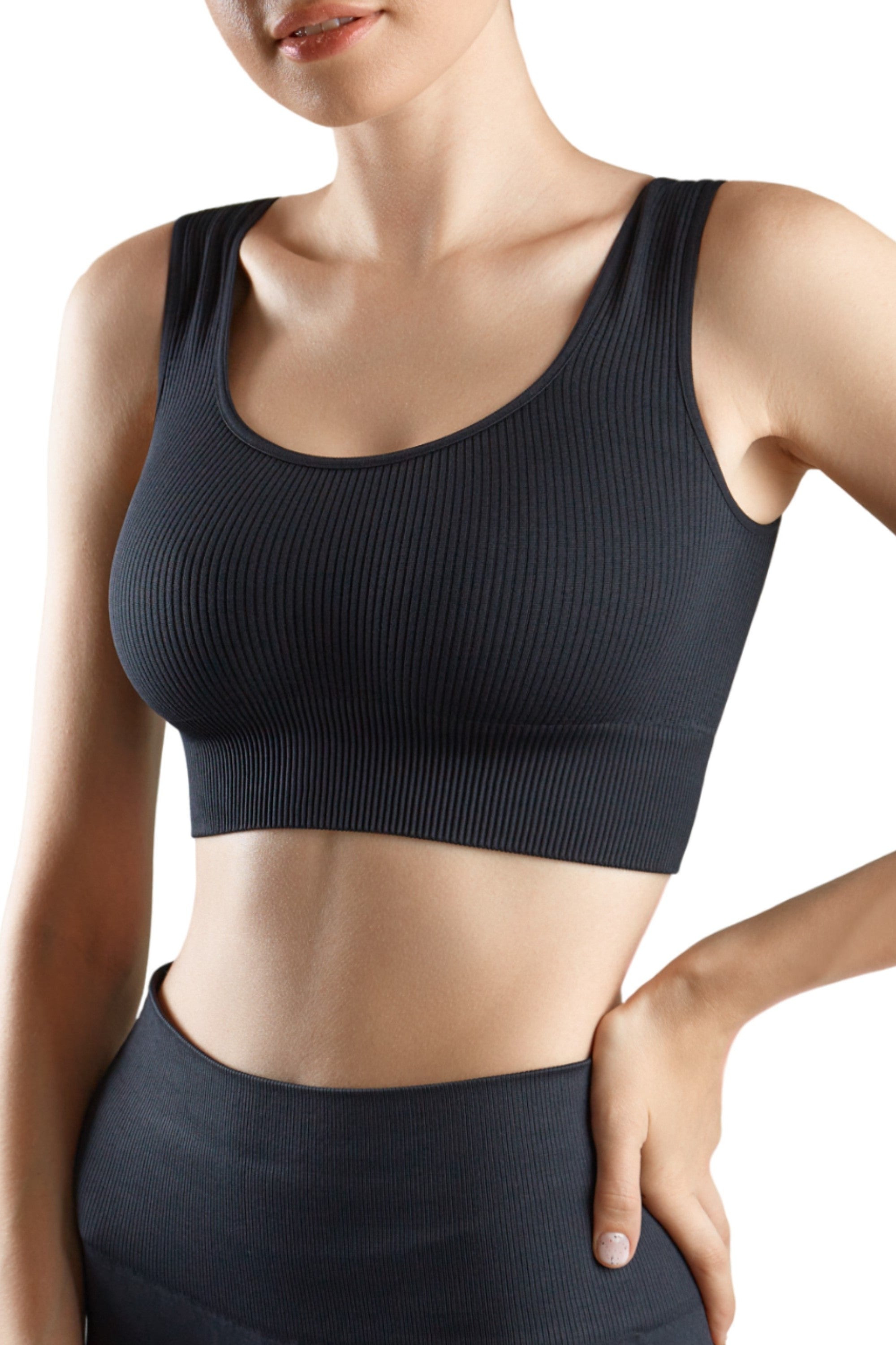 Бра-топ в рубчик Top Ribbed black