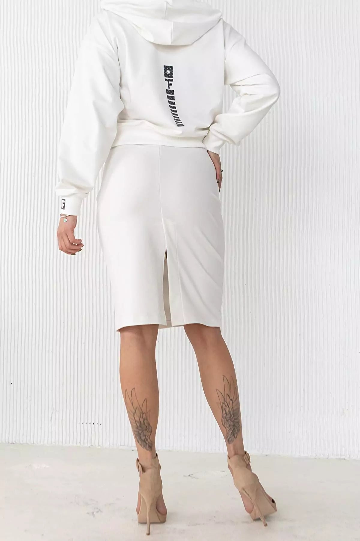 Хлопковый костюм с юбкой A21-LD11+U2-LD11