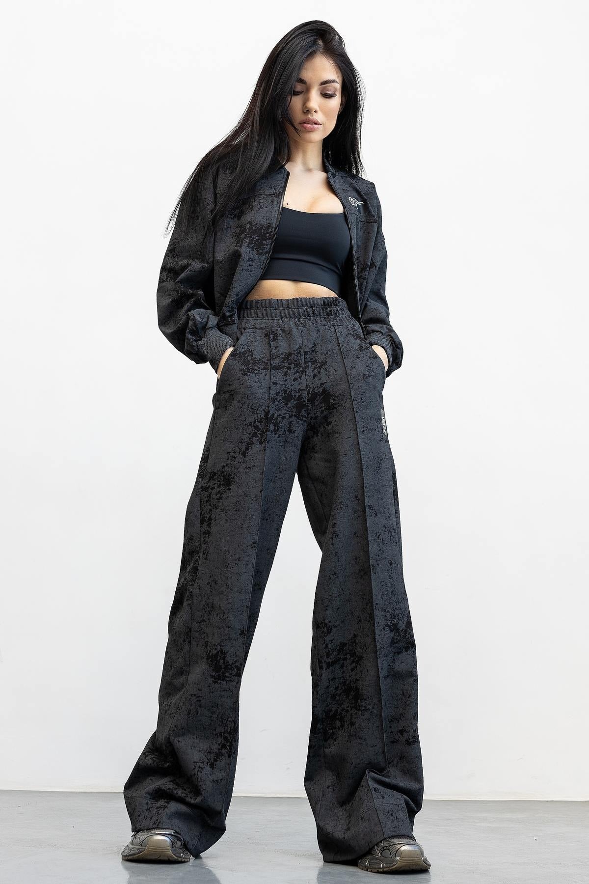 Хлопковый костюм на молнии A4+E2-LDP158