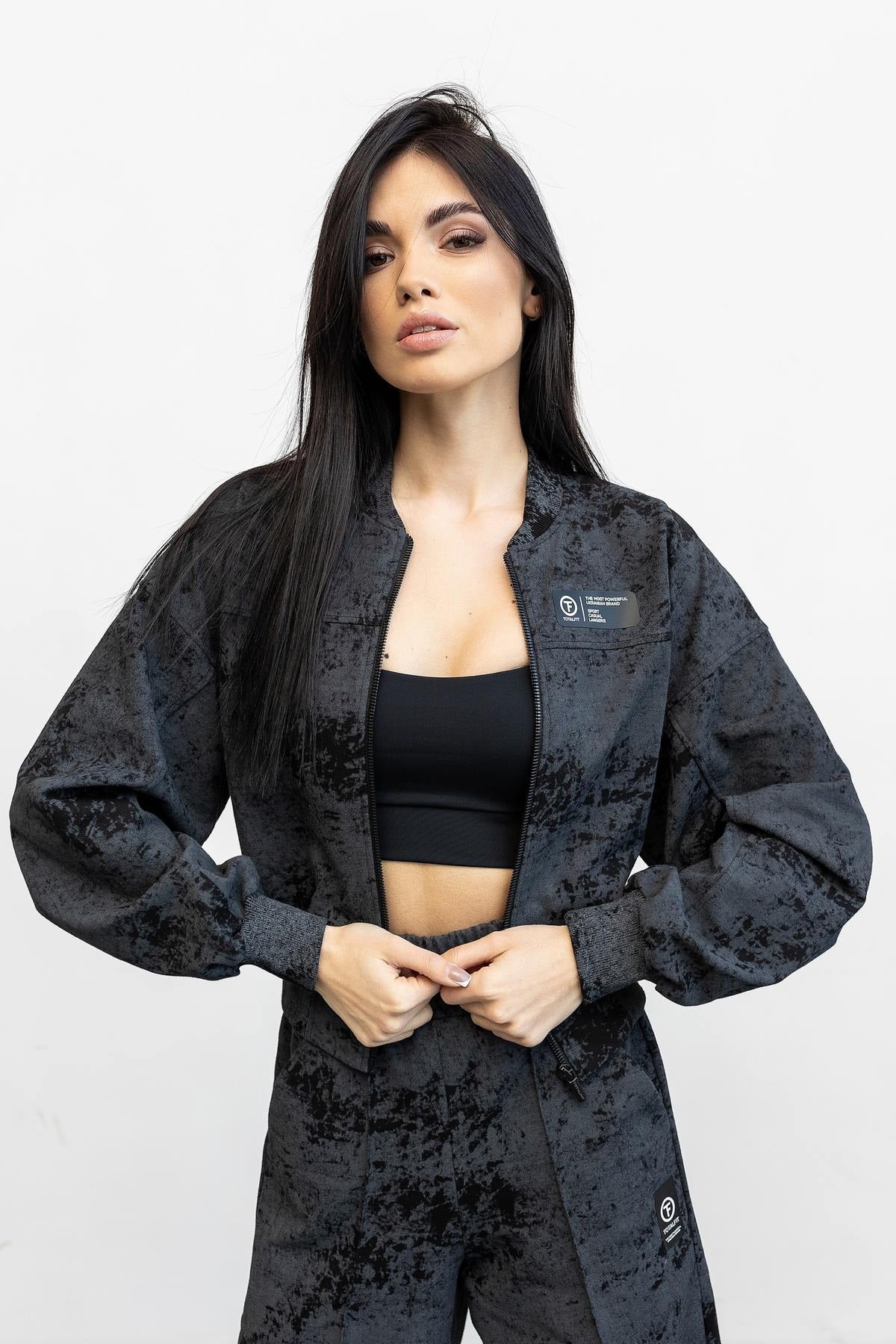 Хлопковый костюм на молнии A4+E2-LDP158